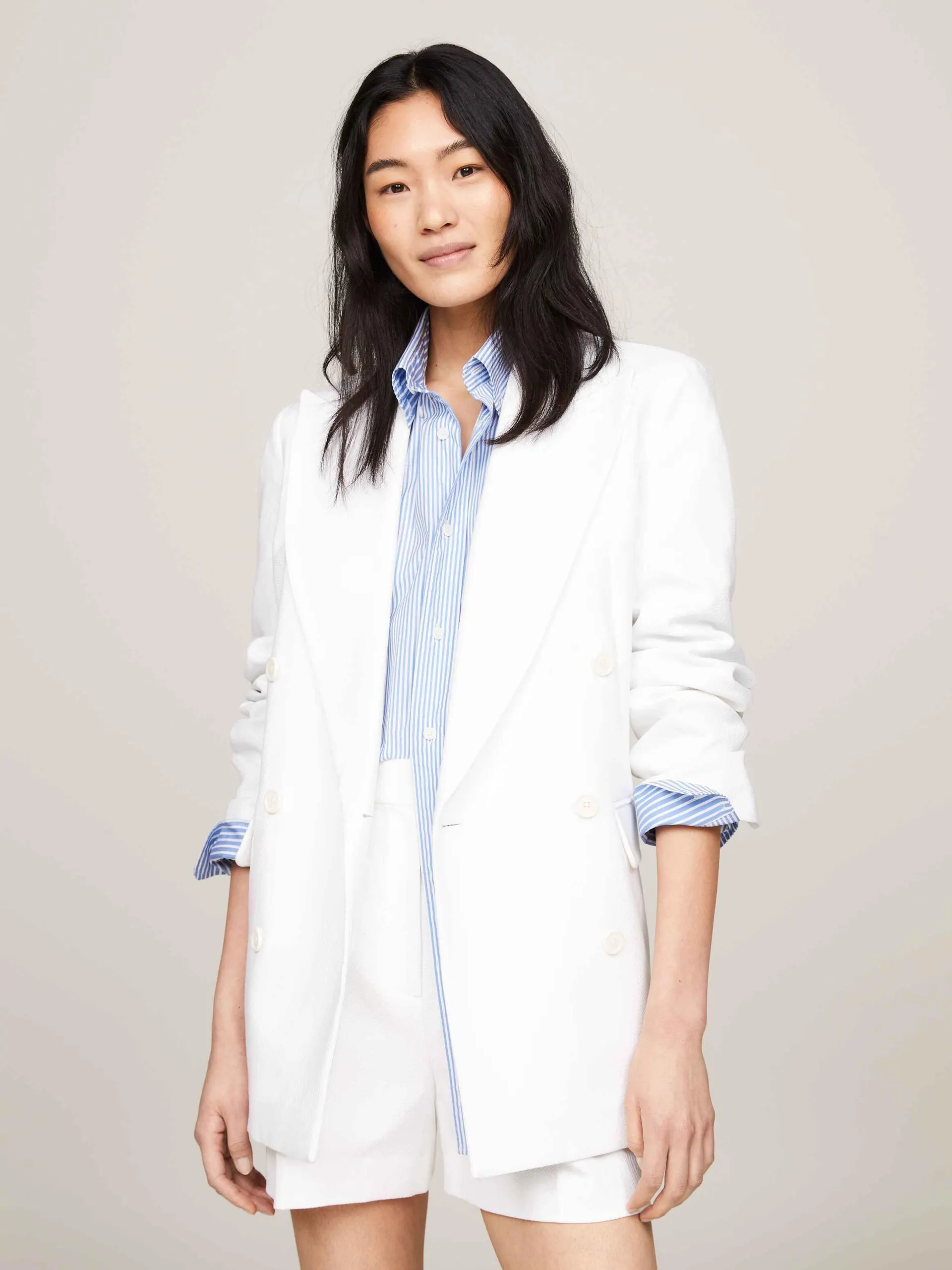 Pique Oversized Double Breasted Blazer