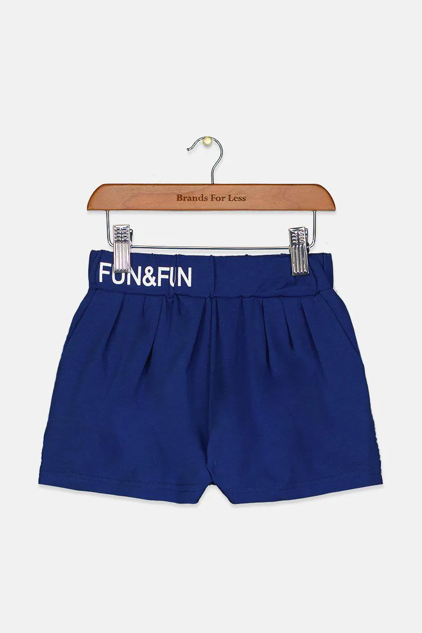 Toddler Boys Graphic Print Pull On Shorts, Blue