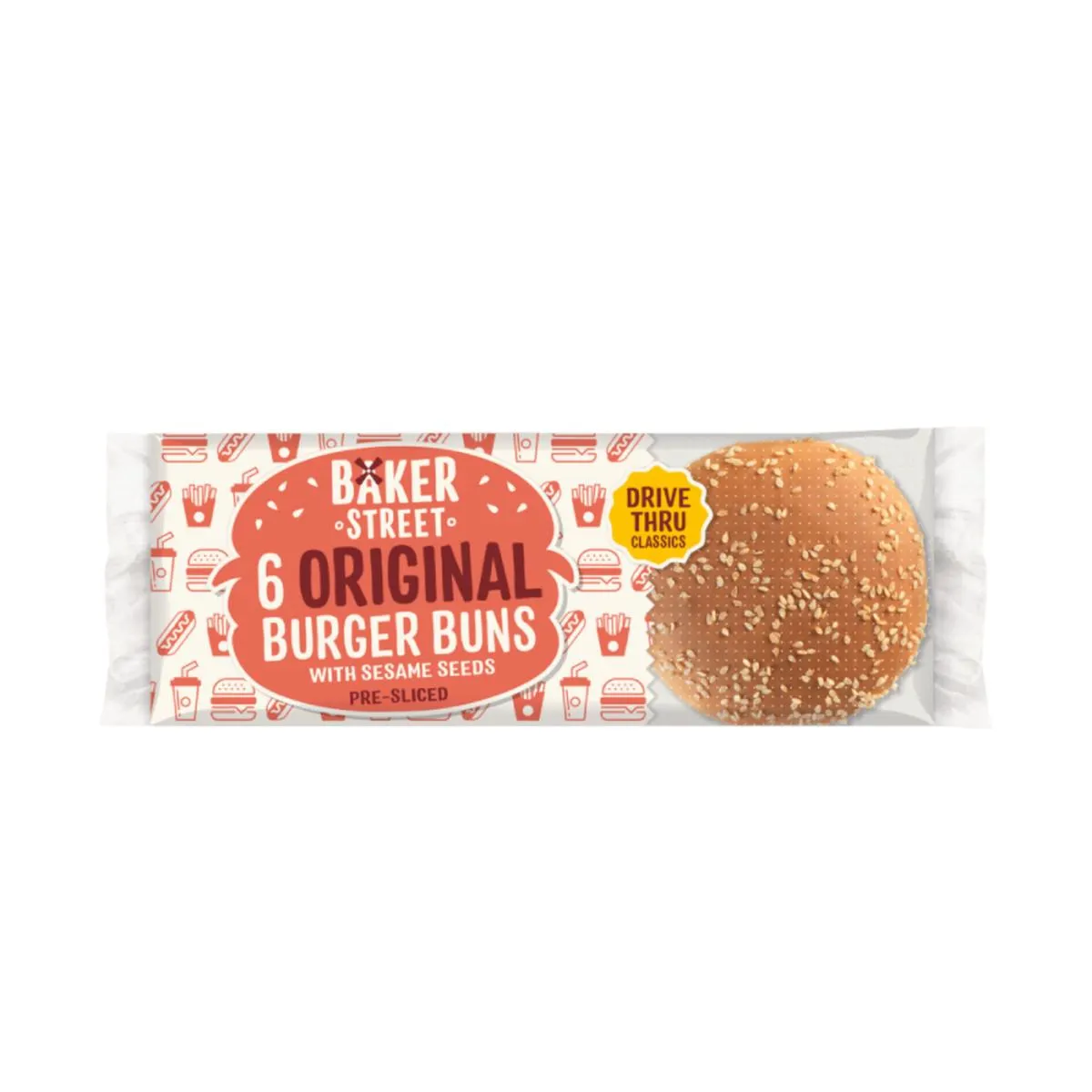 Baker Street Burger Buns With Sesame Seeds 6 pcs