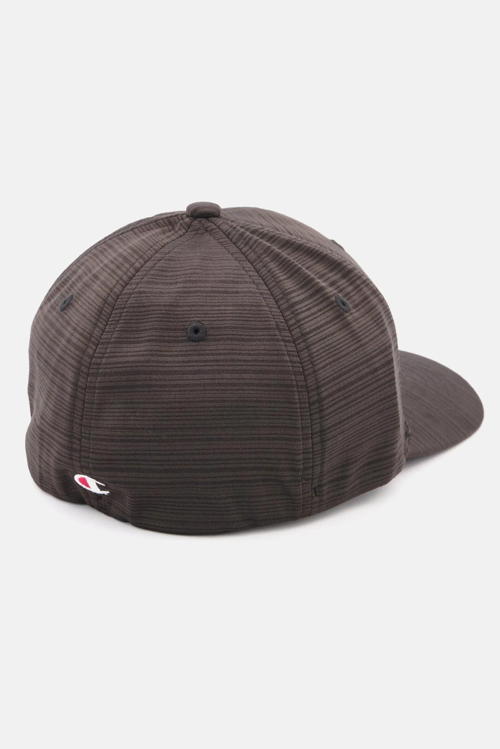 Men Embroidered Brand Logo Elastic Cap, Black