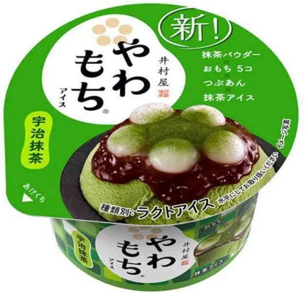Matcha & Red Bean Ice Cream – Yawamochi Ice Matcha Tsubuan – 130ml