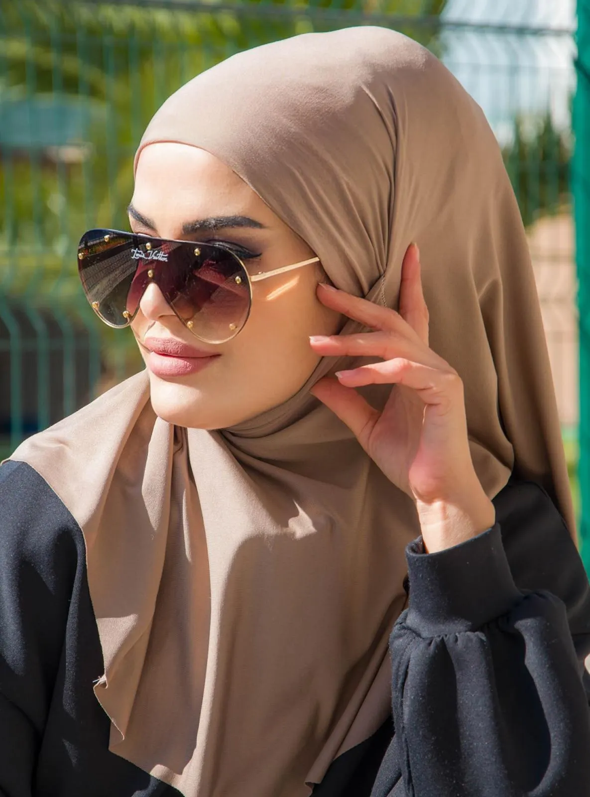 Beige - Plain - Instant Scarf