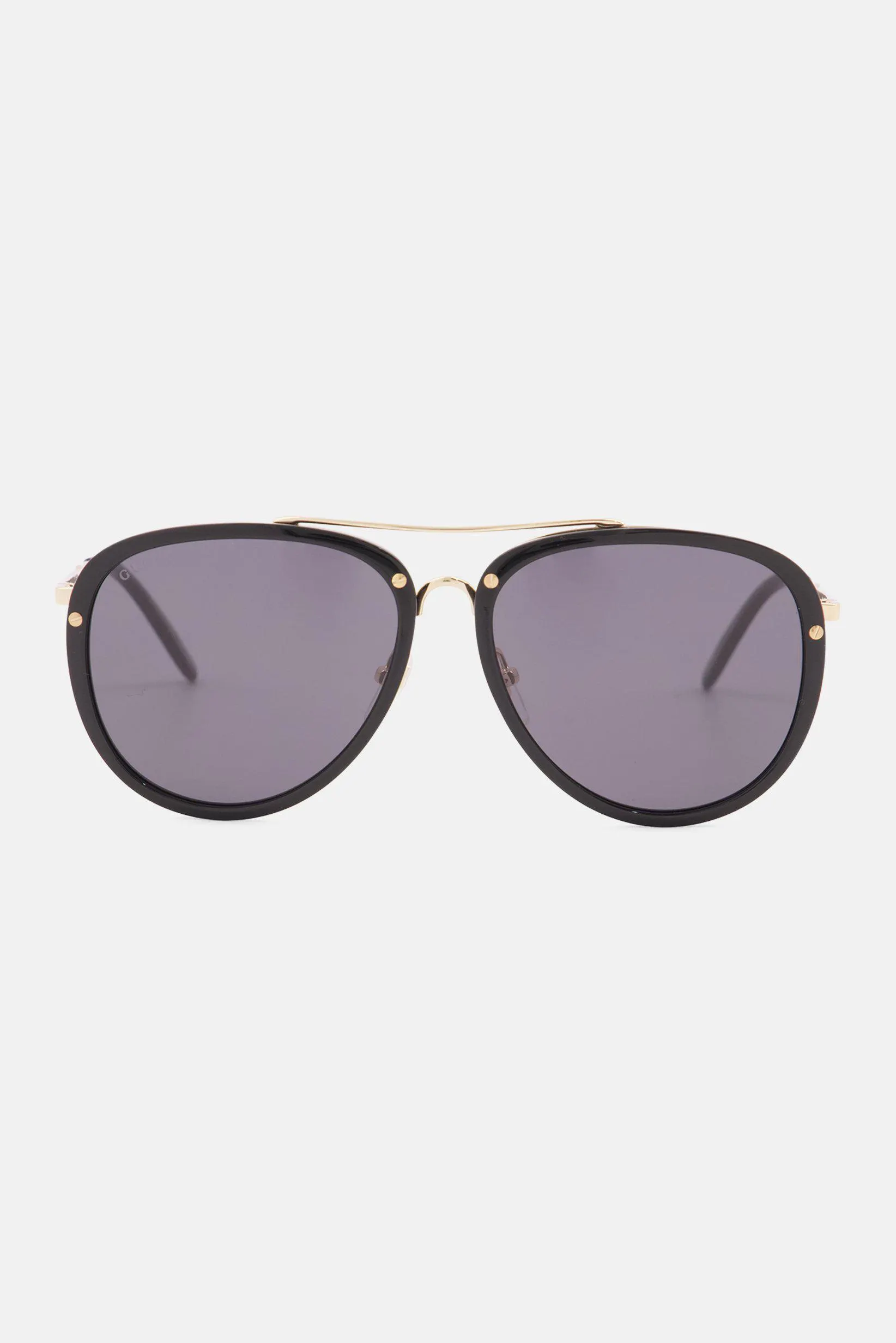 Men GG0662S Aviator Sunglasses, Black/Gold/Grey