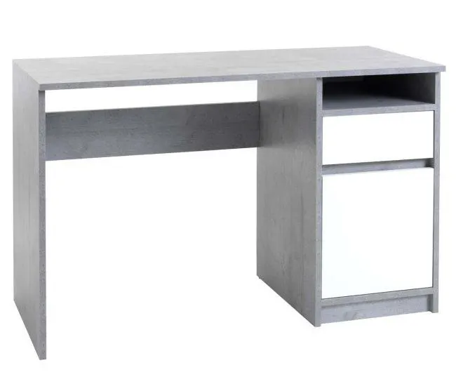 Desk BILLUND 54x120 concrete/white