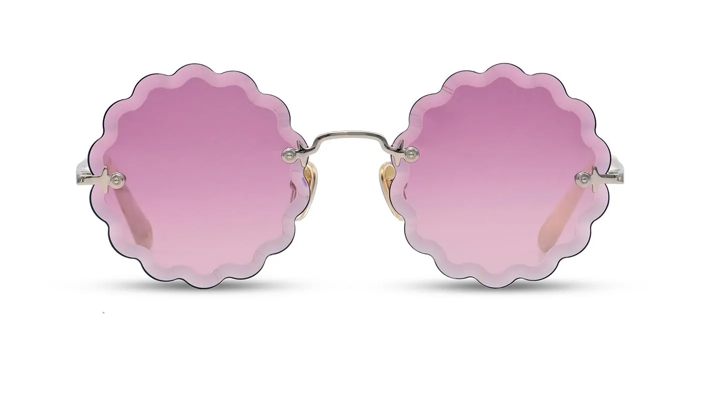 Women Round Gold Sunglass