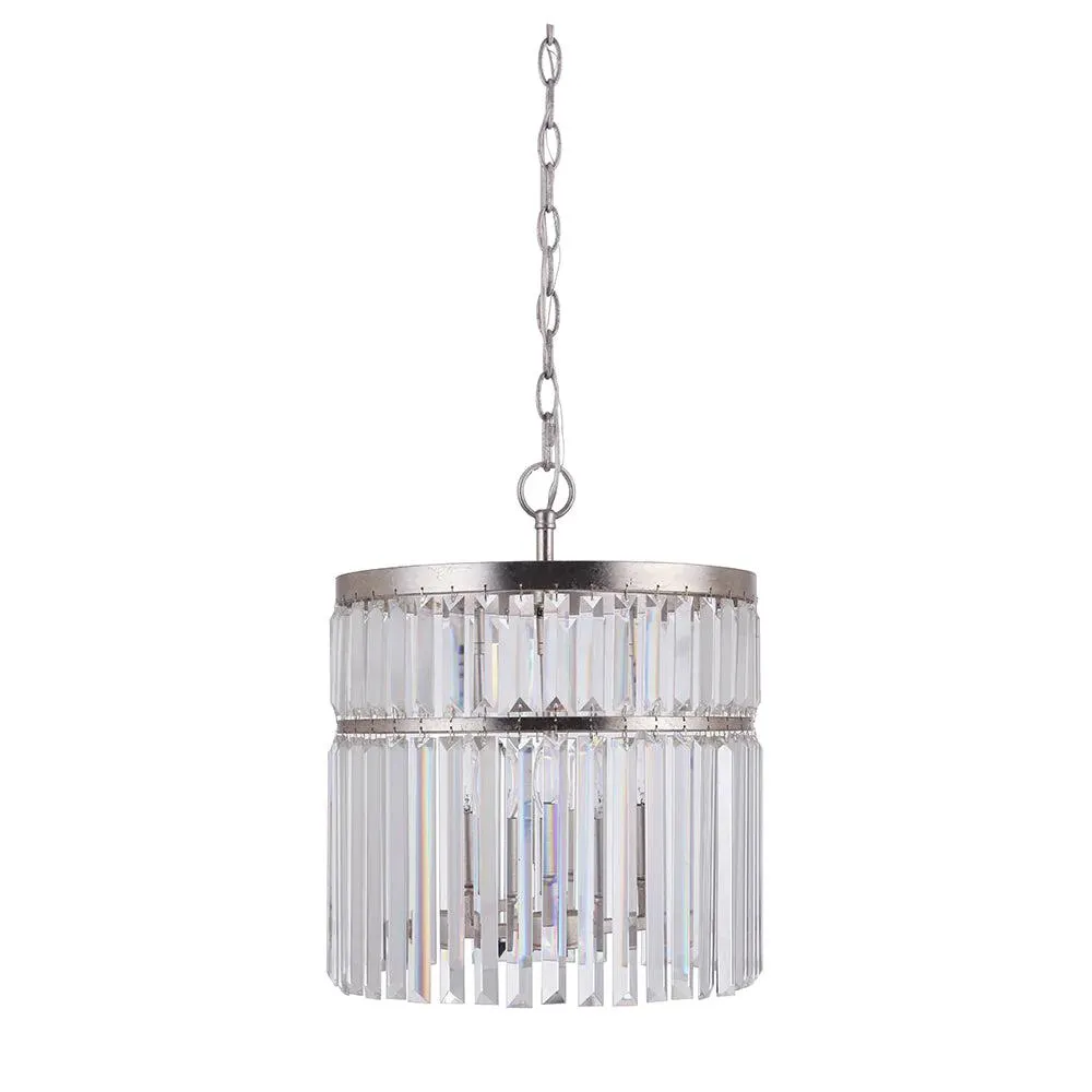 Cassie 4 Light Pendant - Silver Leaf