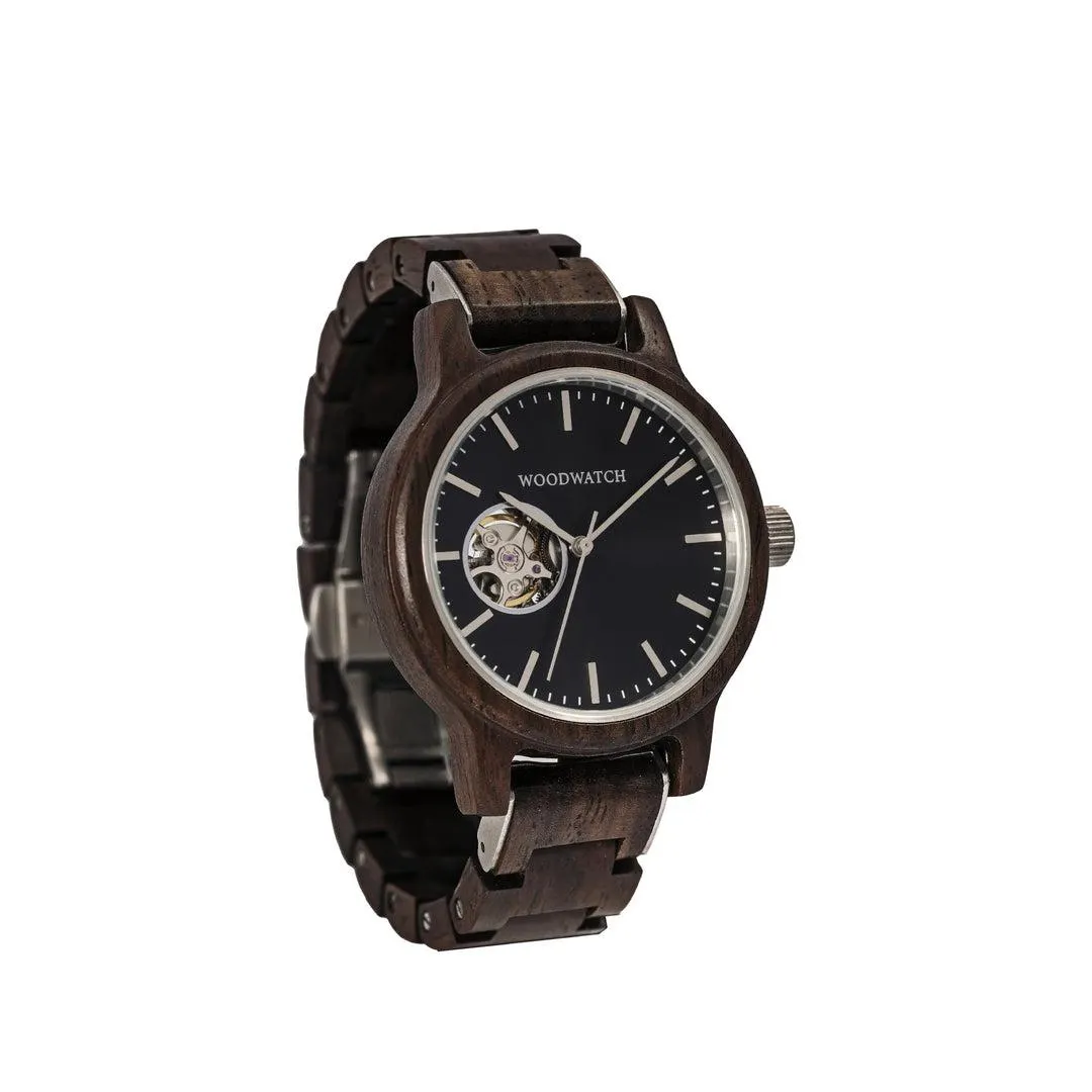 WOODWATCH MEN'S CLASSIC OPEN-HEART NIGHT SKY AUTOMATIC WATCH