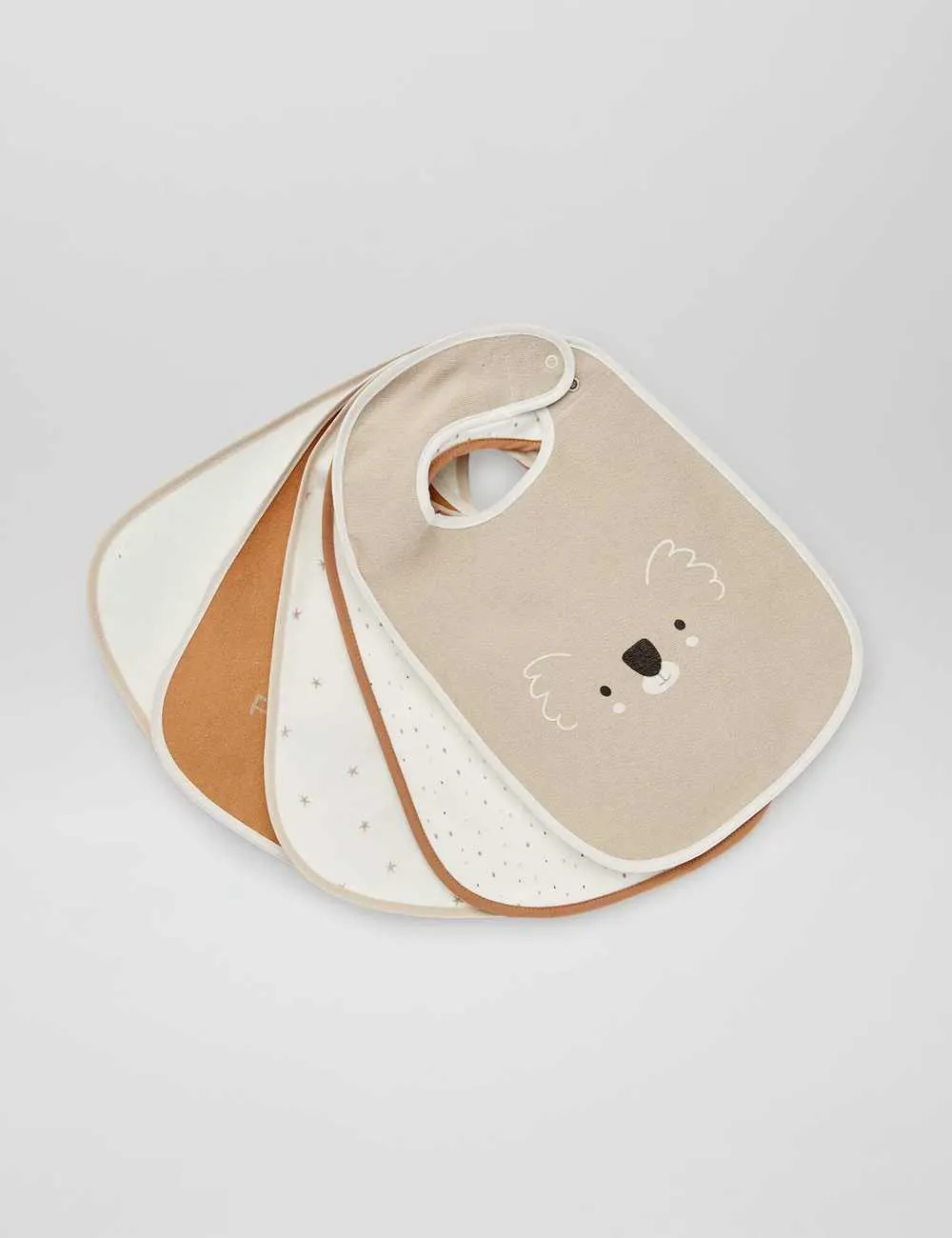 Pack of 5 towelling bibs