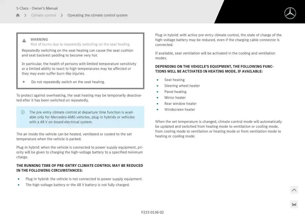 S-Class Saloon Long from 14 January to 30 April 2025 - Offers page 281