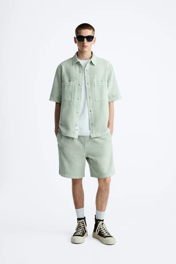 FADED TEXTURE BERMUDAS