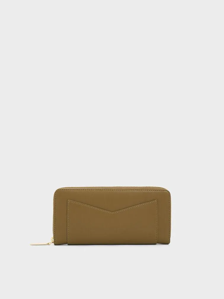 Gaia Zip-Around Wallet - Khaki