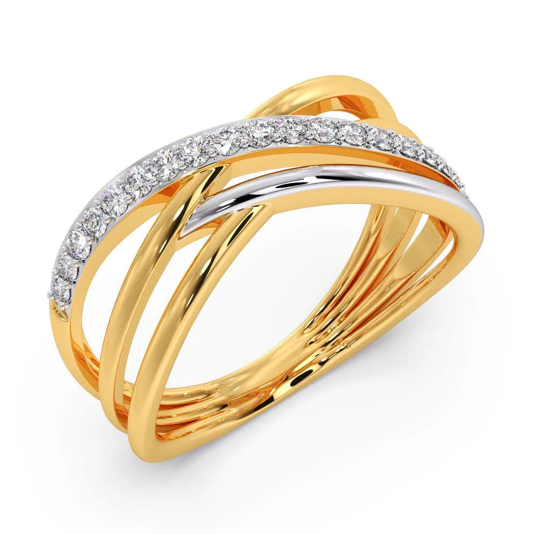 Overbridging Diamond Ring