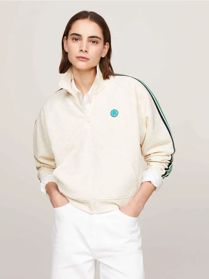 Sport TH Monogram Stamp Zip-Thru Sweatshirt