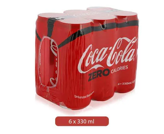 Coca-Cola Zero Calories Soft Drink - 6 x 330ml