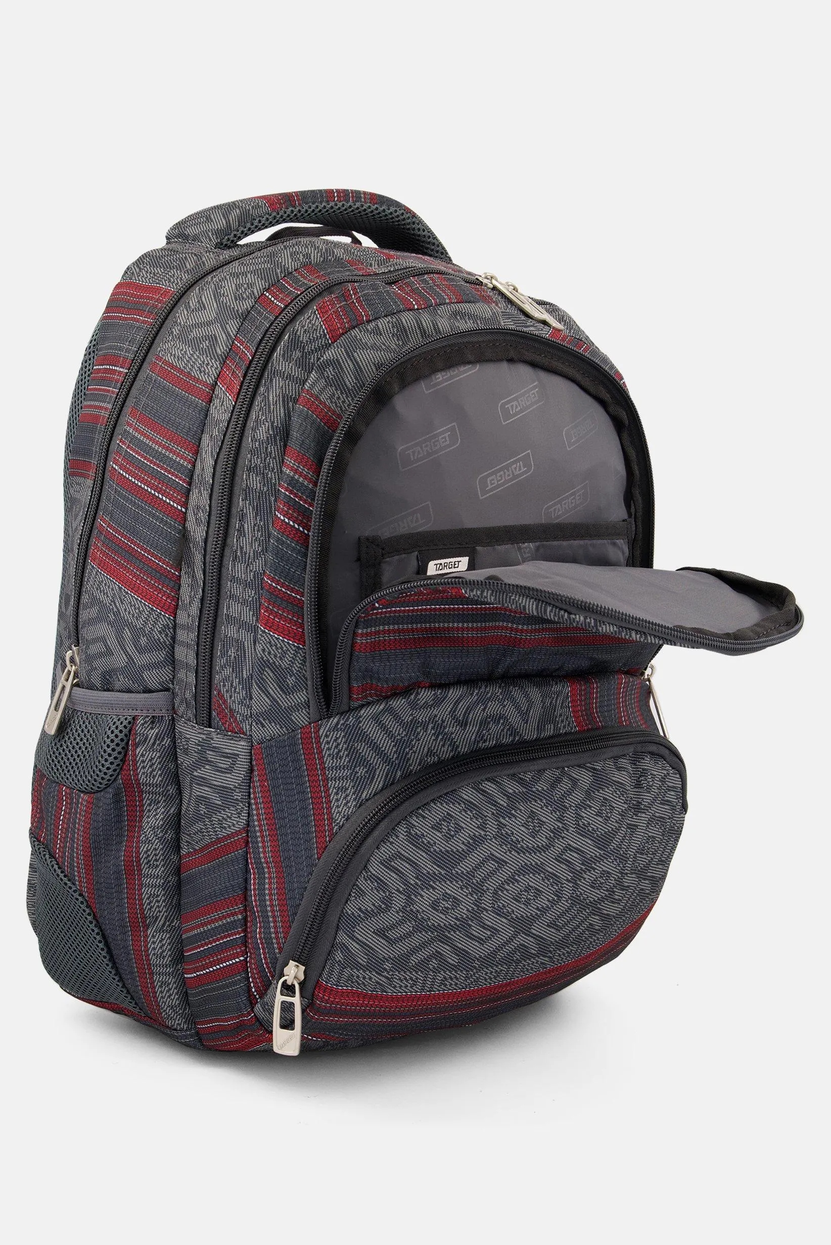 Men Textured Back Pack 45 H x 34 L x 12,5 W cm, Green Combo