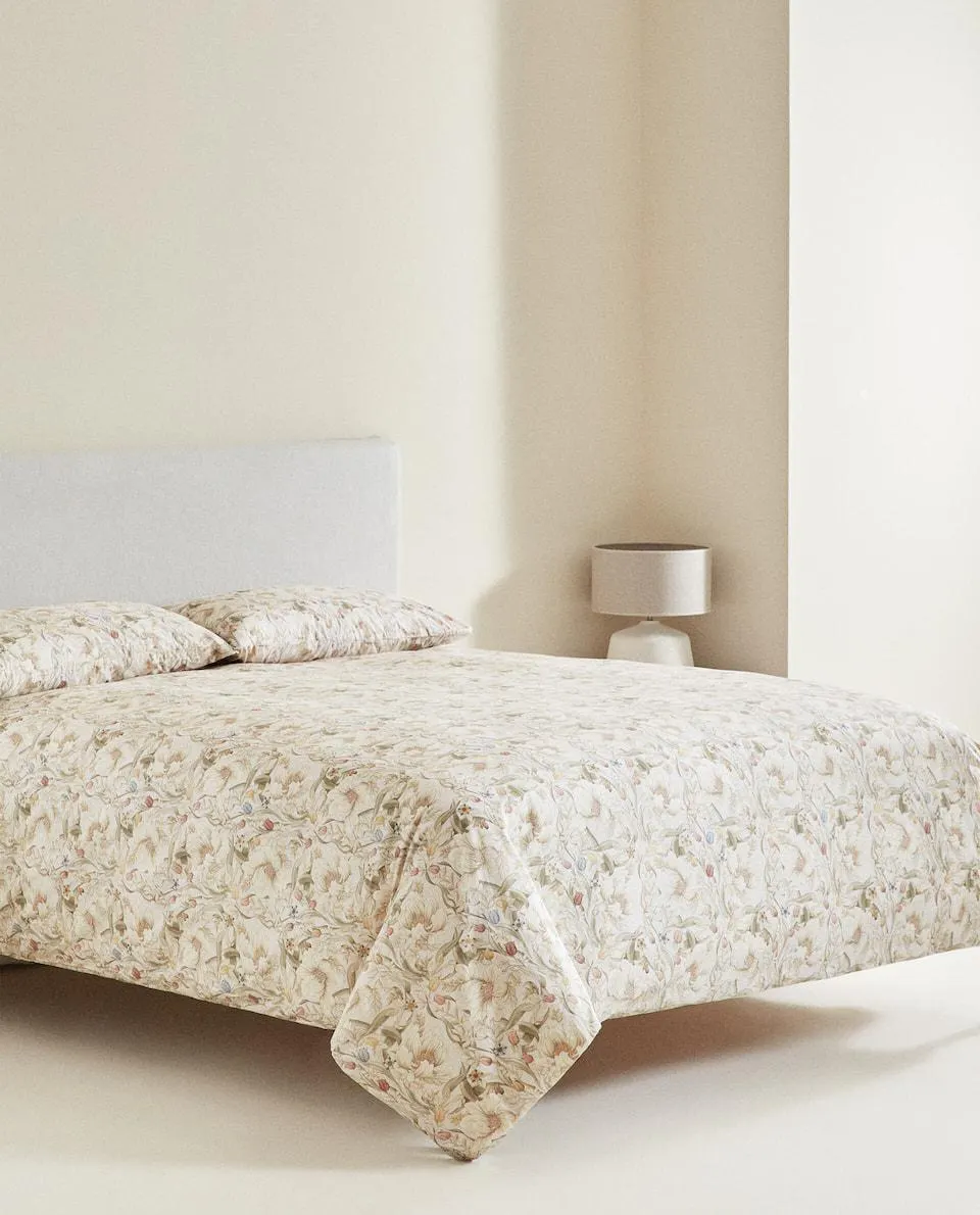 FLORAL PRINT DUVET COVER