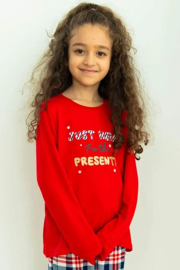 Kids Red Xmas Top