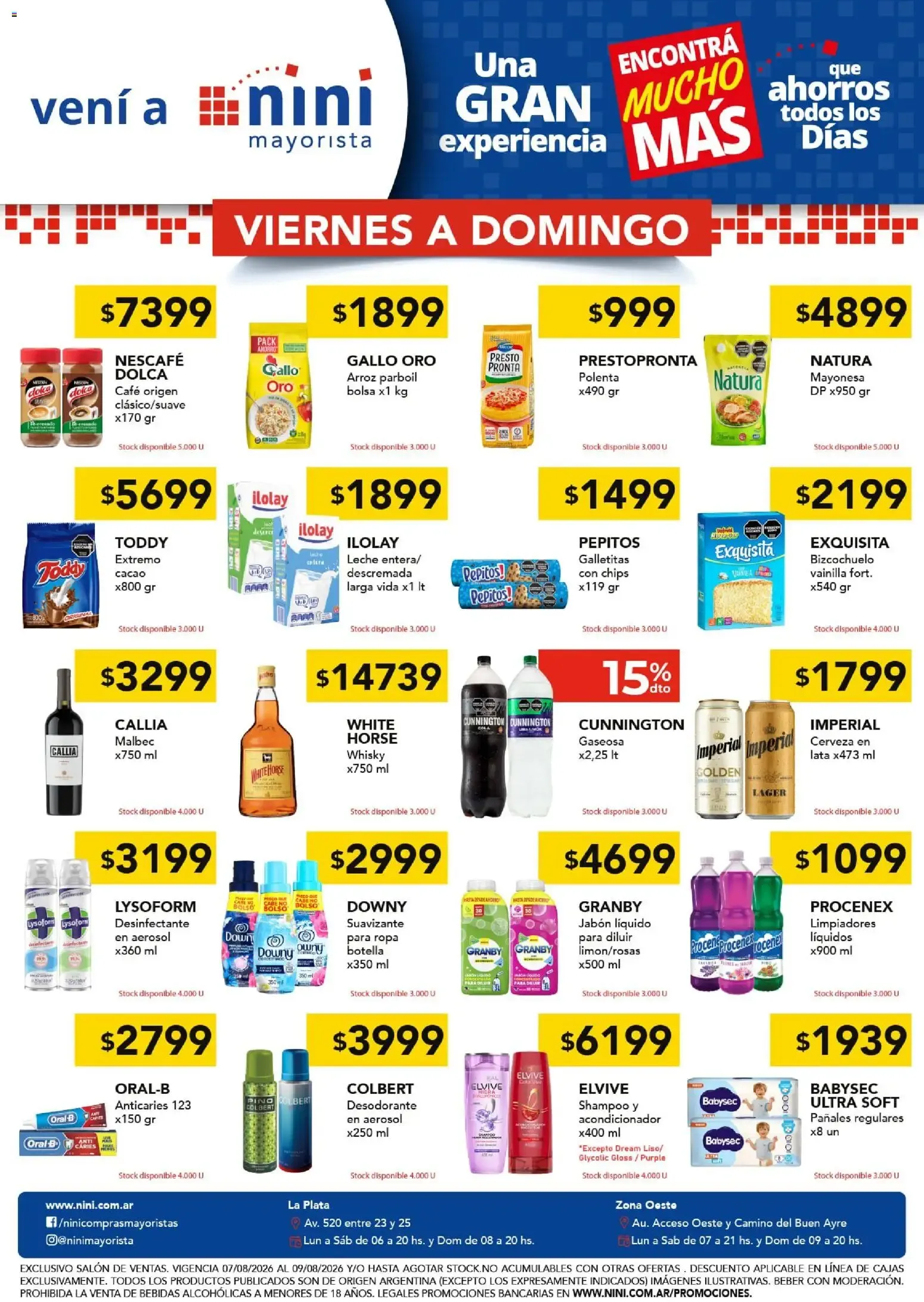 Ofertas de NINI Mayorista ofertas del 07/08/2026 - 09/08/2026 7 de agosto al 9 de agosto 2026 - Página 1 del catálogo