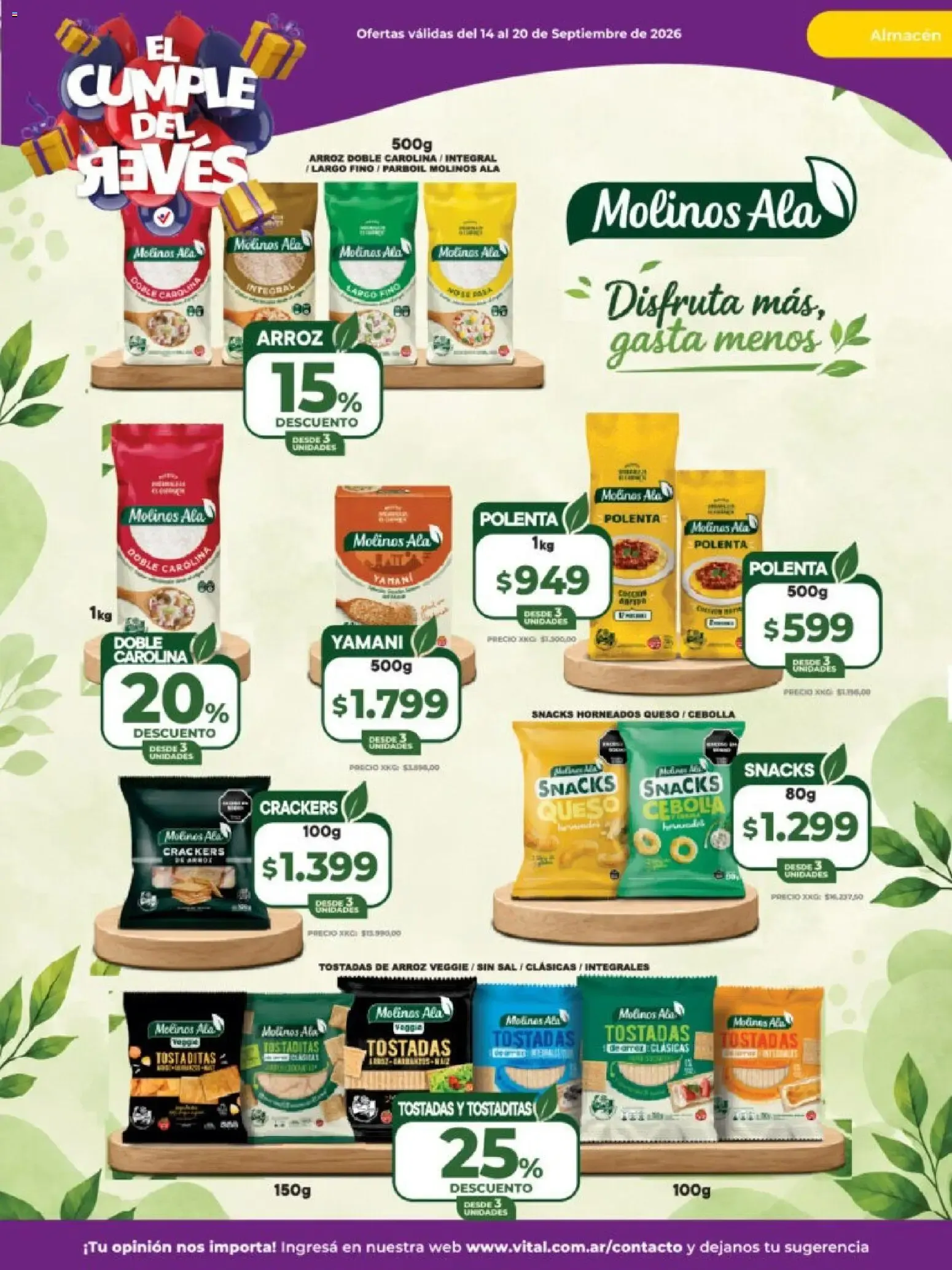 Ofertas de Vital - Ofertas || del 14/09/2026 - 20/09/2026 || Catálogo 14 de septiembre al 20 de septiembre 2026 - Página 17 del catálogo