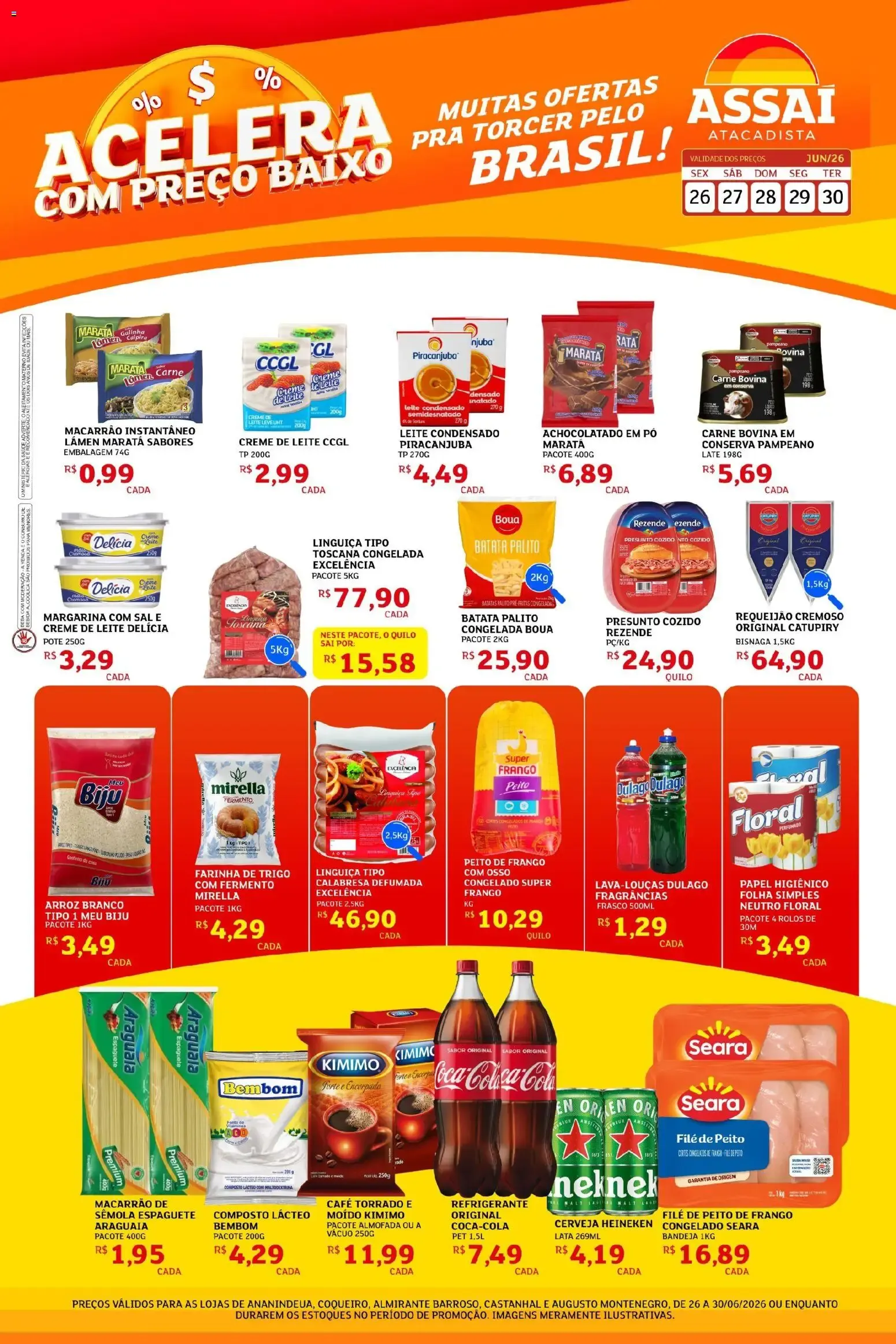 Encarte de Assaí Atacadista ofertas - PA de 29/06/2026 | Promoções Online 26 de junho até 30 de junho 2026 - Pagina 1