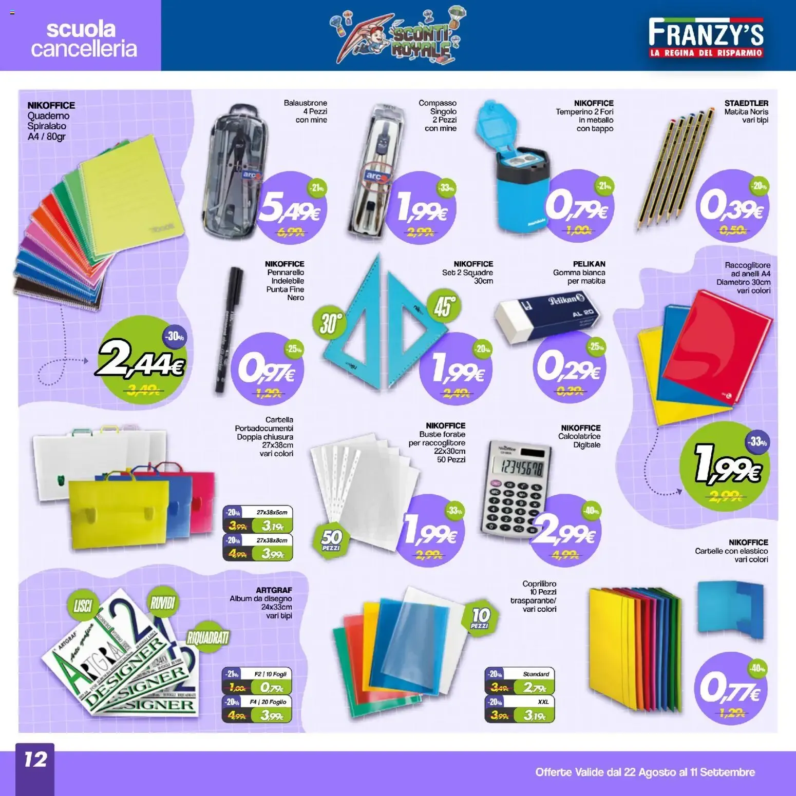 Franzy's Sconti Royale - La Regina del Risparmio da 22 agosto a 11 settembre di 2026 - Pagina del volantino 12