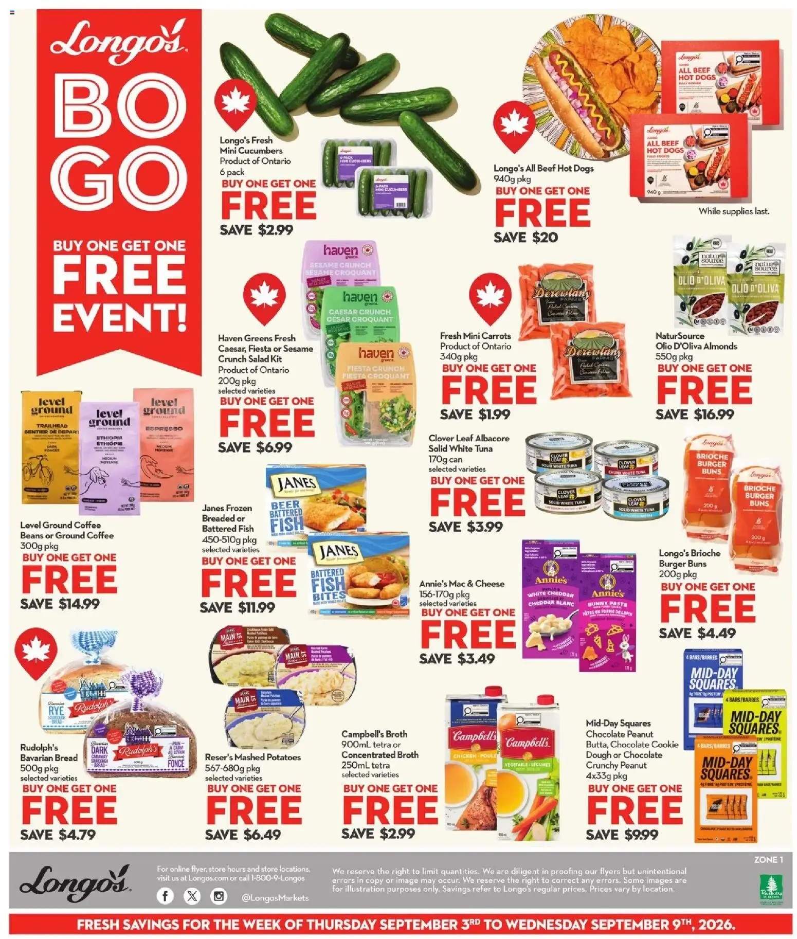 Longo's weekly flyer / circulaire from Sep 3, 2026 > weekly specials & deals from September 3 to September 9 2026 - flyer page 3