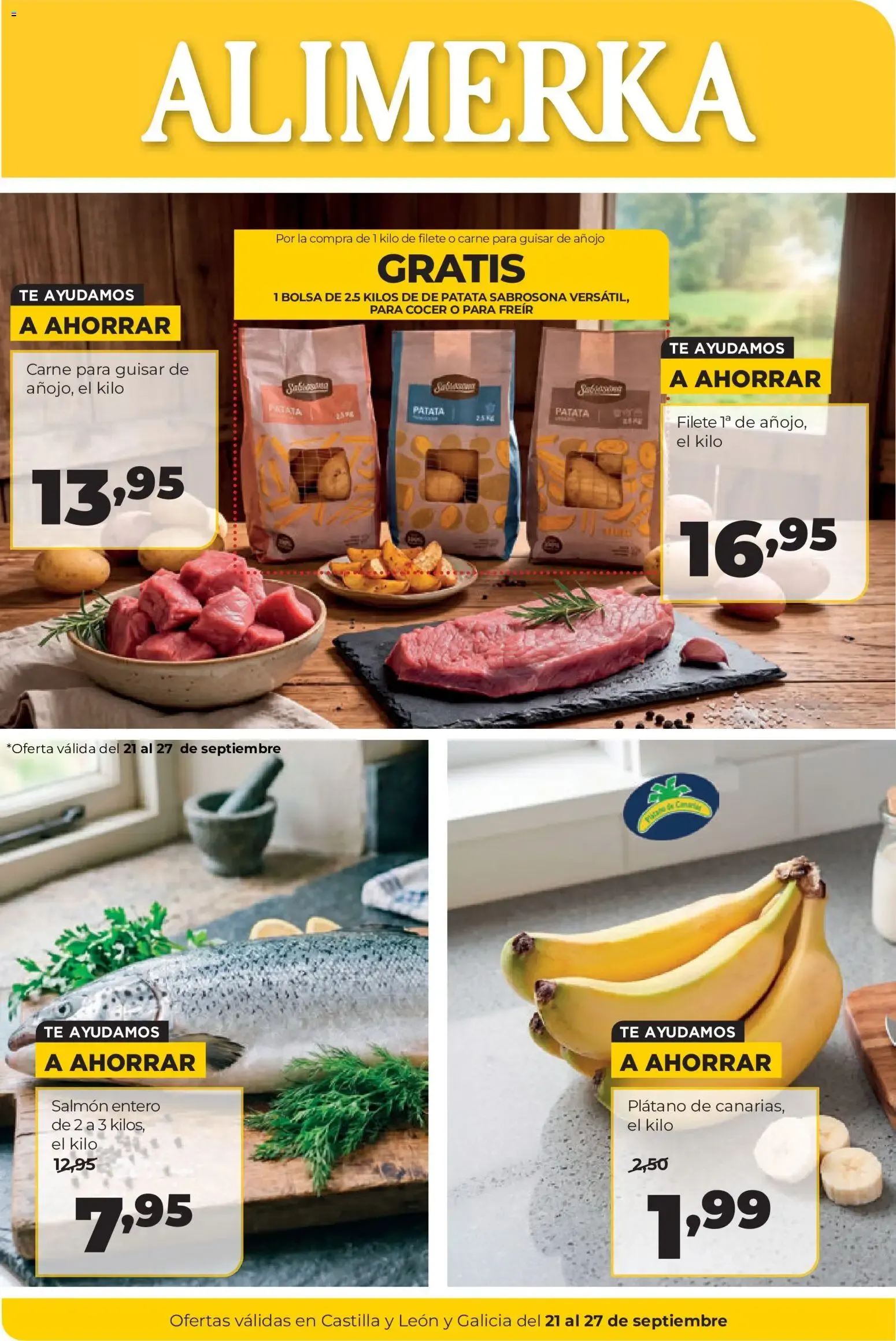 Catálogo de Alimerka folleto Castilla y León y Galicia 21 de septiembre al 27 de septiembre 2026 - Página 1