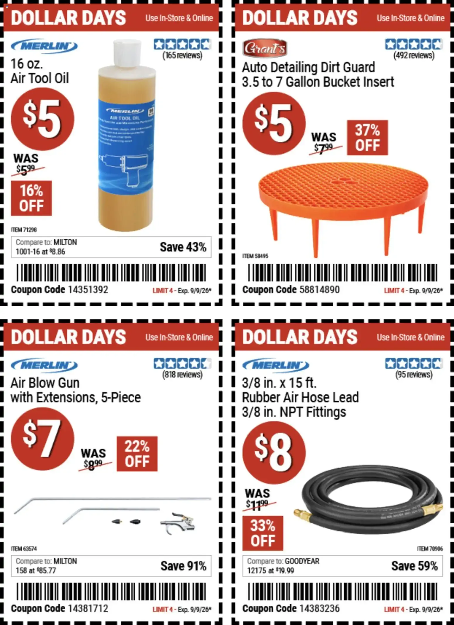 Weekly ad Harbor Freight Dollar Days (08/27 - 09/09 2026) - Flyer from August 27 to September 9 2026 - Page 2