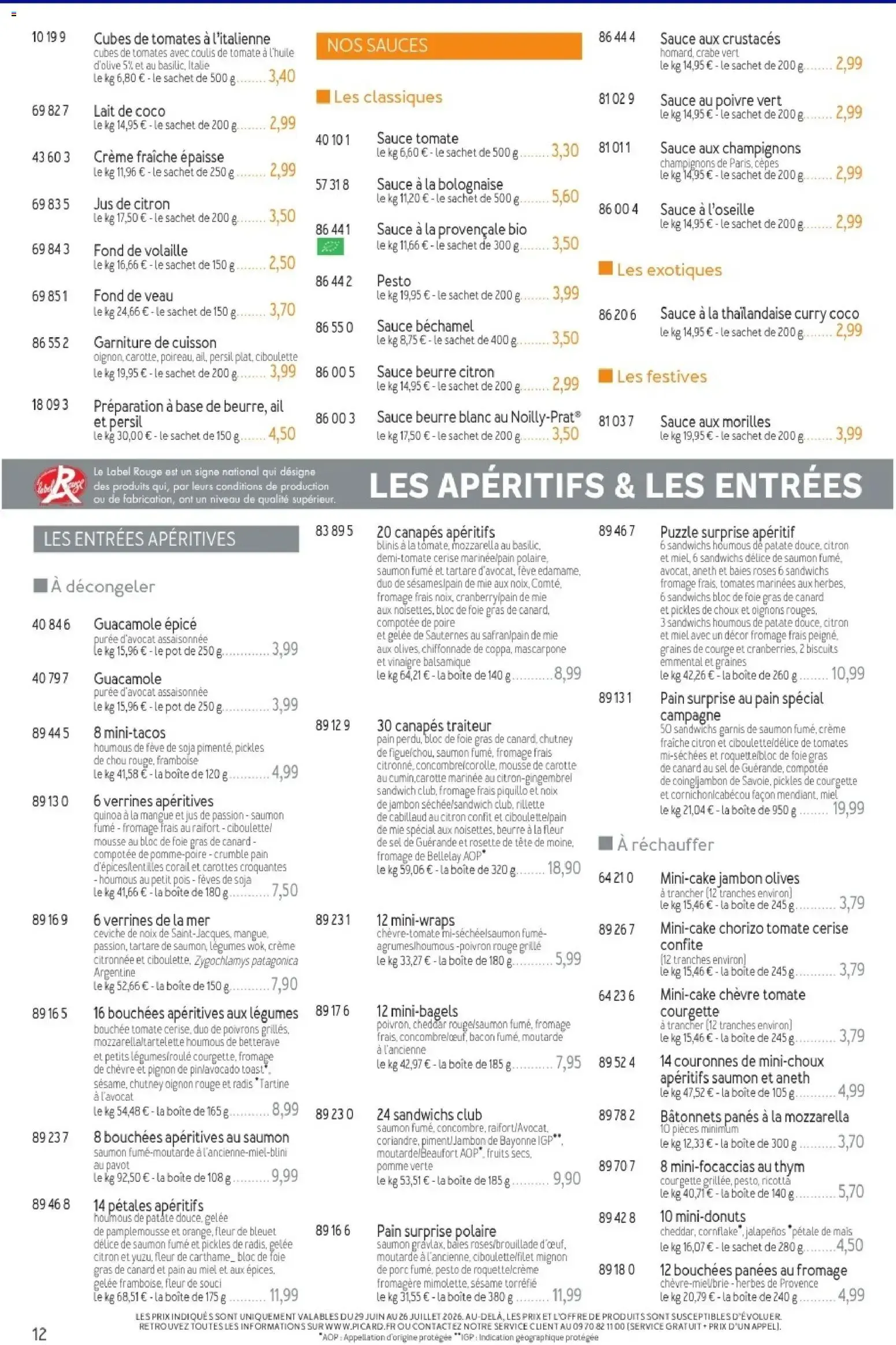 Picard - Catalogue Trimestriel à partir du 29/06/2026 - promo en ligne du 29 juin au 13 septembre 2026 - Catalogue page 11