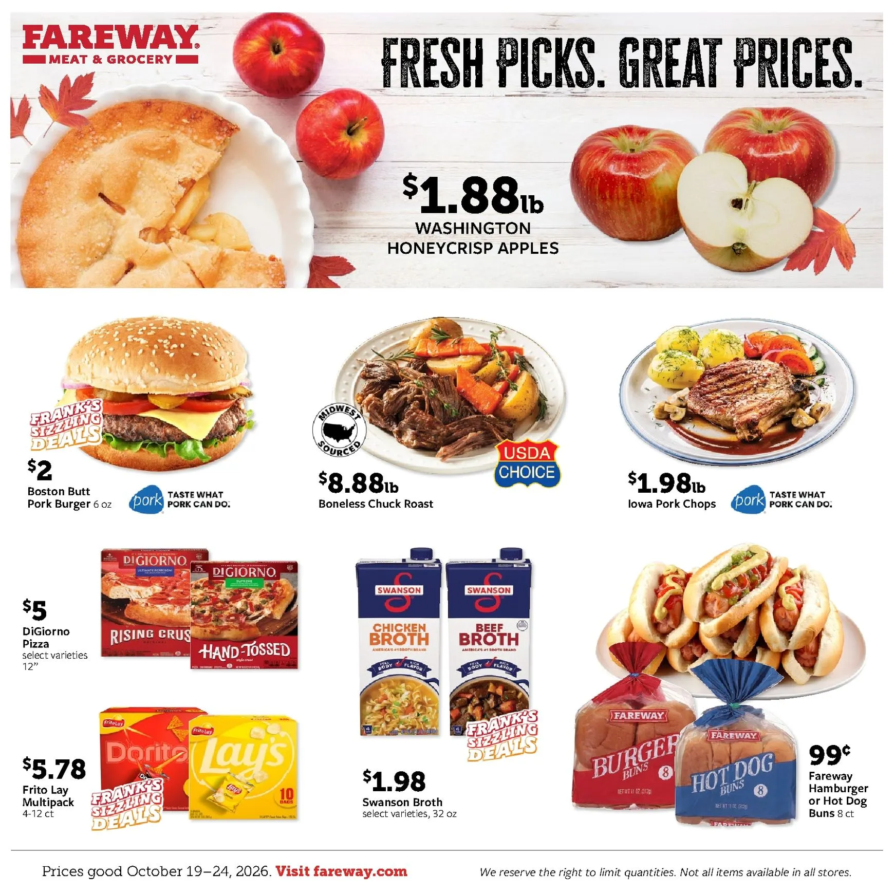 Weekly promotion Fresh Picks. Great Prices. spanning from October 19 to October 24 2026 - Page 1 for Catalogue 365