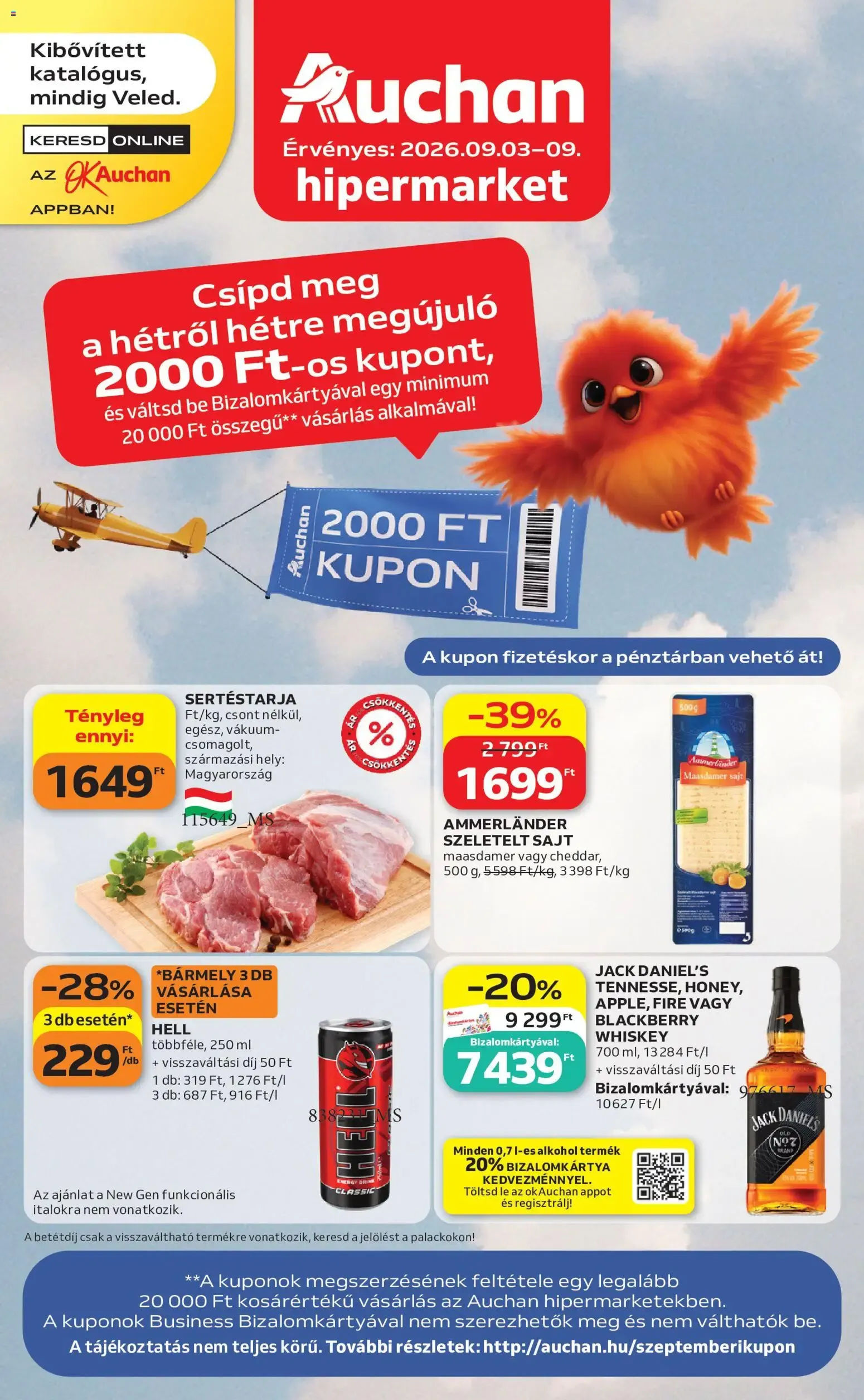 Katalógus Auchan akciós újság - 2026.09.03. -tól/töl > akció, lapozható szórólap 🛍️ szeptember 3.-tól szeptember 9.-ig 2026. - Oldal 1
