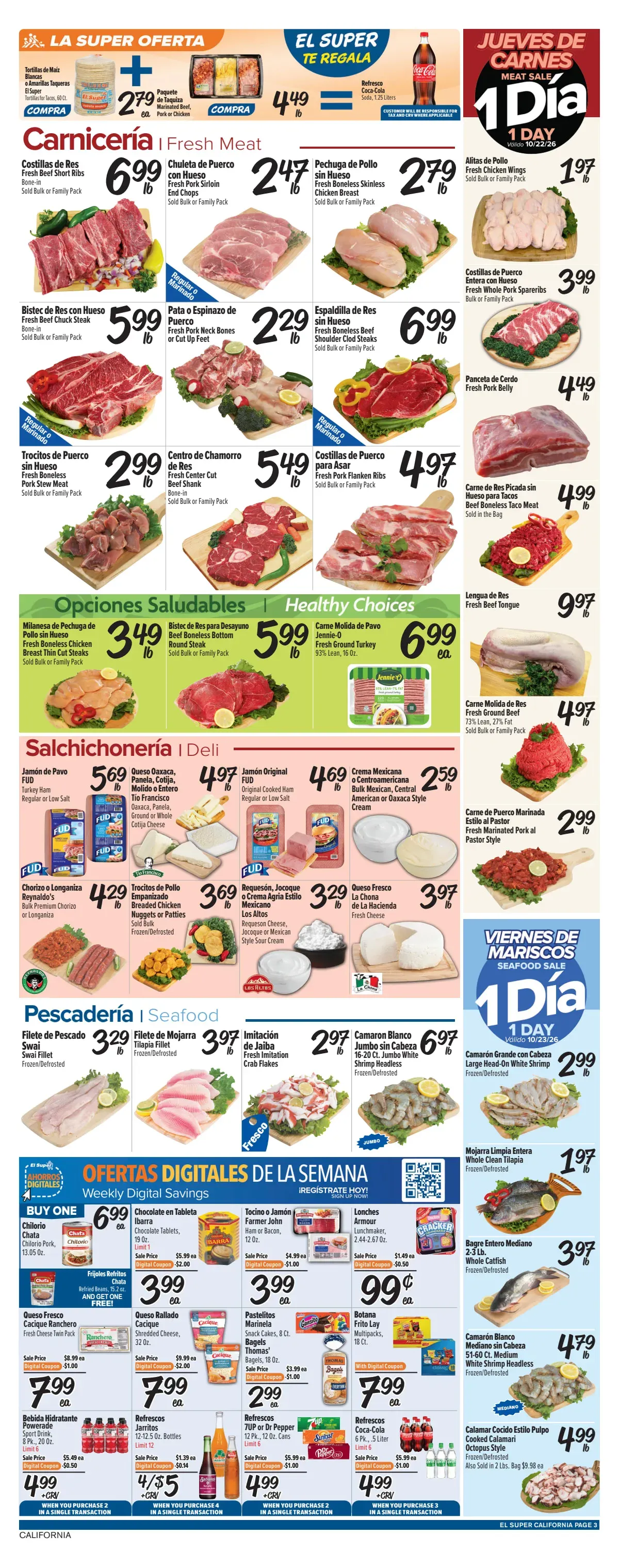 Weekly promotion Current El Super - California leaflet valid from Wednesday 10/21/2026 to Tuesday 10/27/2026 spanning from October 21 to October 27 2026 - Page 3 for Catalogue 365