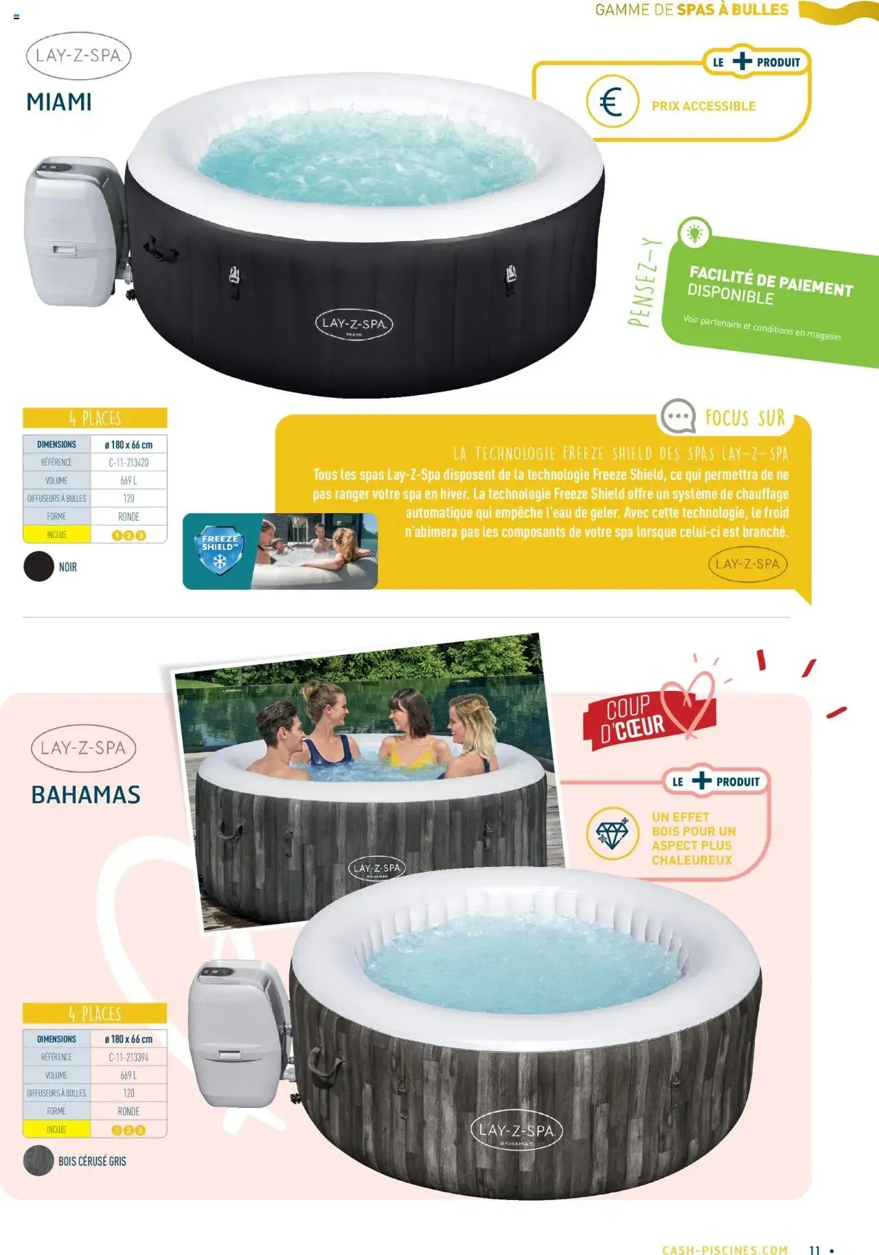 Cash Piscines Guide spas gonflables à partir du 01/03/2024 - promo en ligne du 1 mars au 30 septembre 2026 - Catalogue page 11