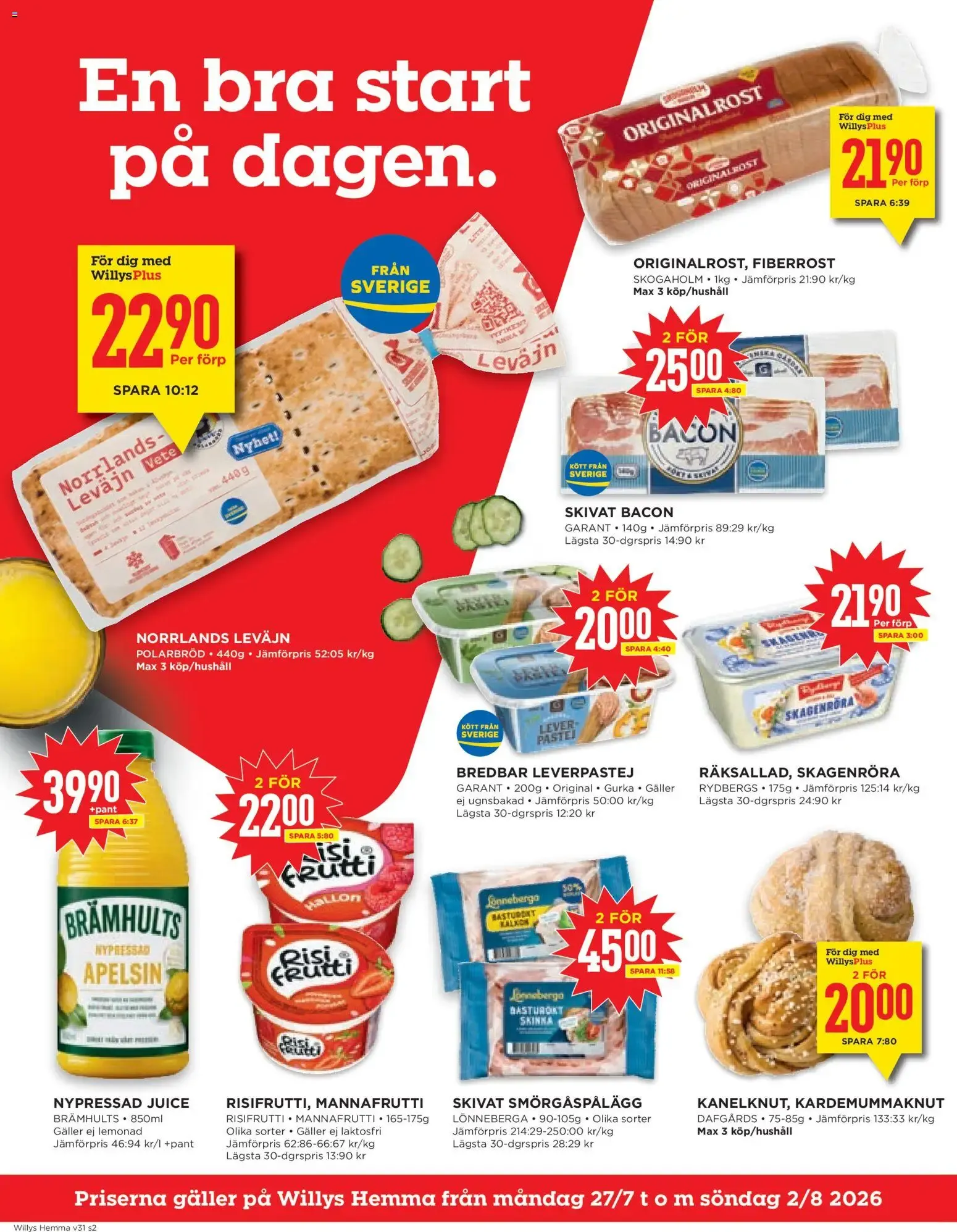 Willys Hemma från 27 juli till 2 augusti 2026 - Reklamblad sidor 2