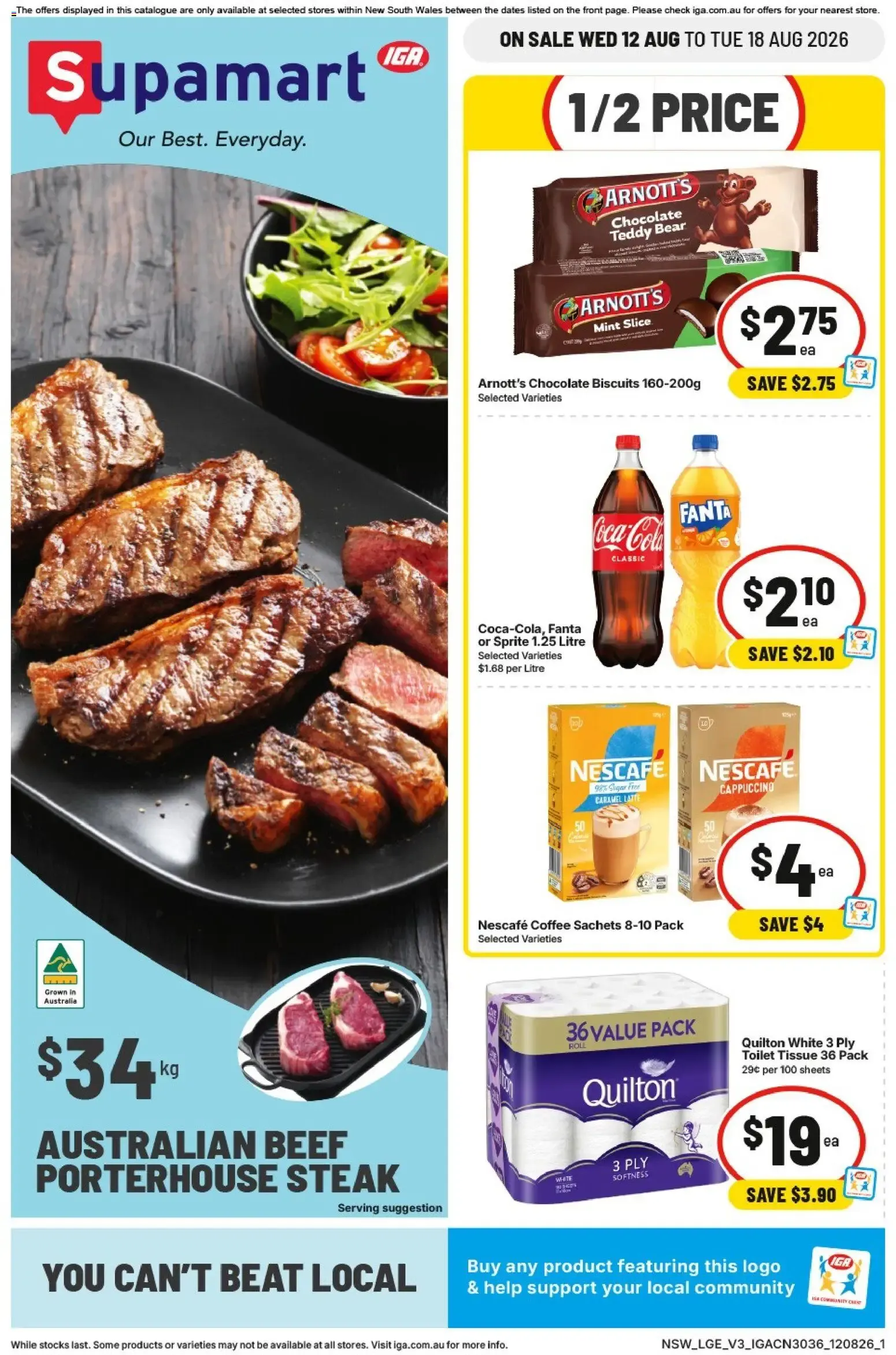 Supamart IGA Catalogue - Catalogue valid from 12 August to 18 August 2026 - page 1
