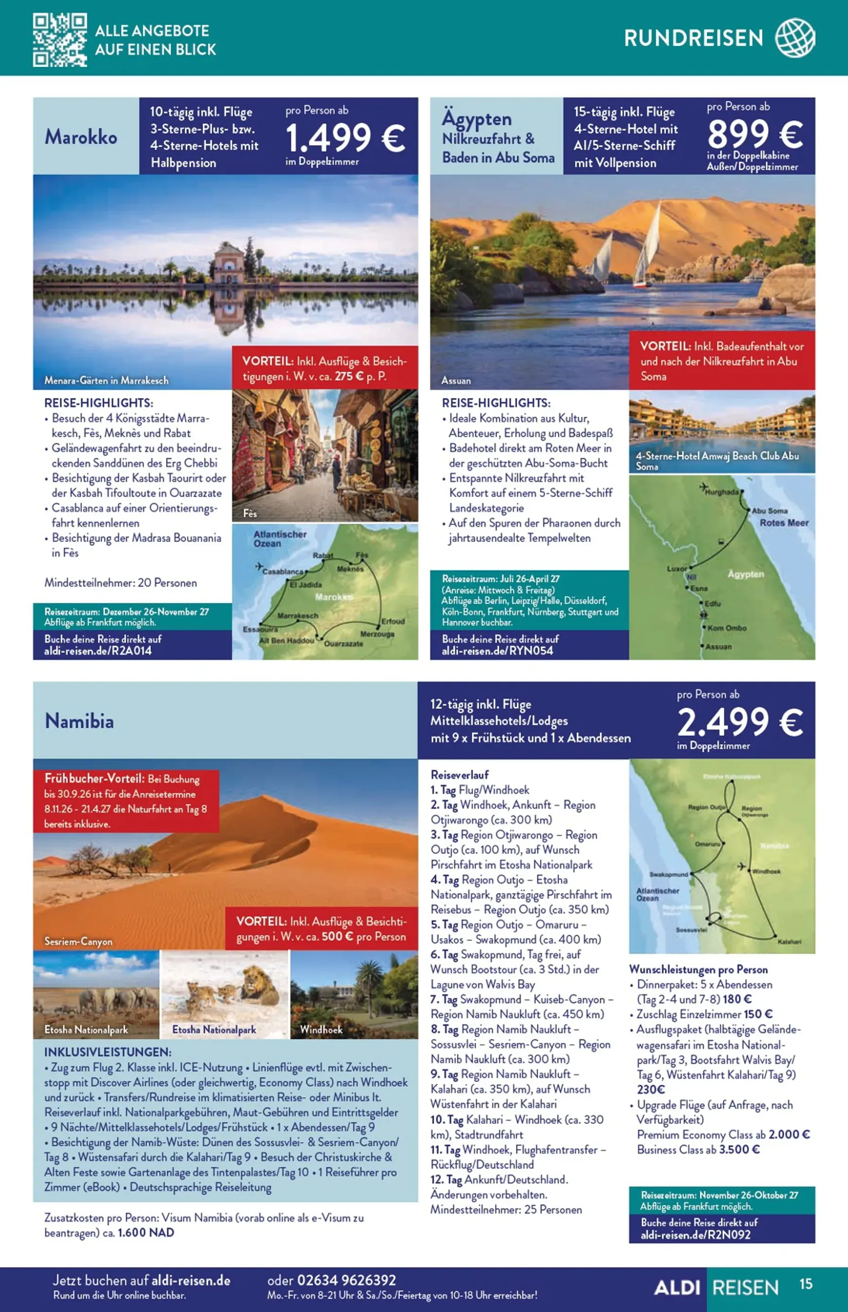 ALDI REISEN - Die Welt Entdecken! von 1. Juli bis 31. Juli 2026 - Prospekt seite 15