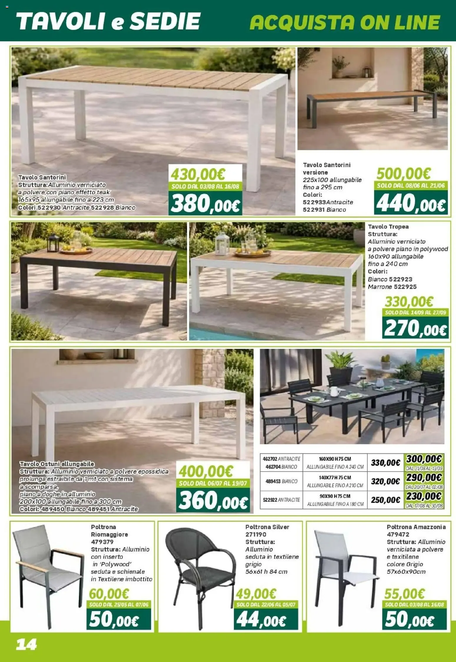 Orizzonte ARREDO GIARDINO CATALOGO 2026 da 24 aprile a 27 settembre di 2026 - Pagina del volantino 14