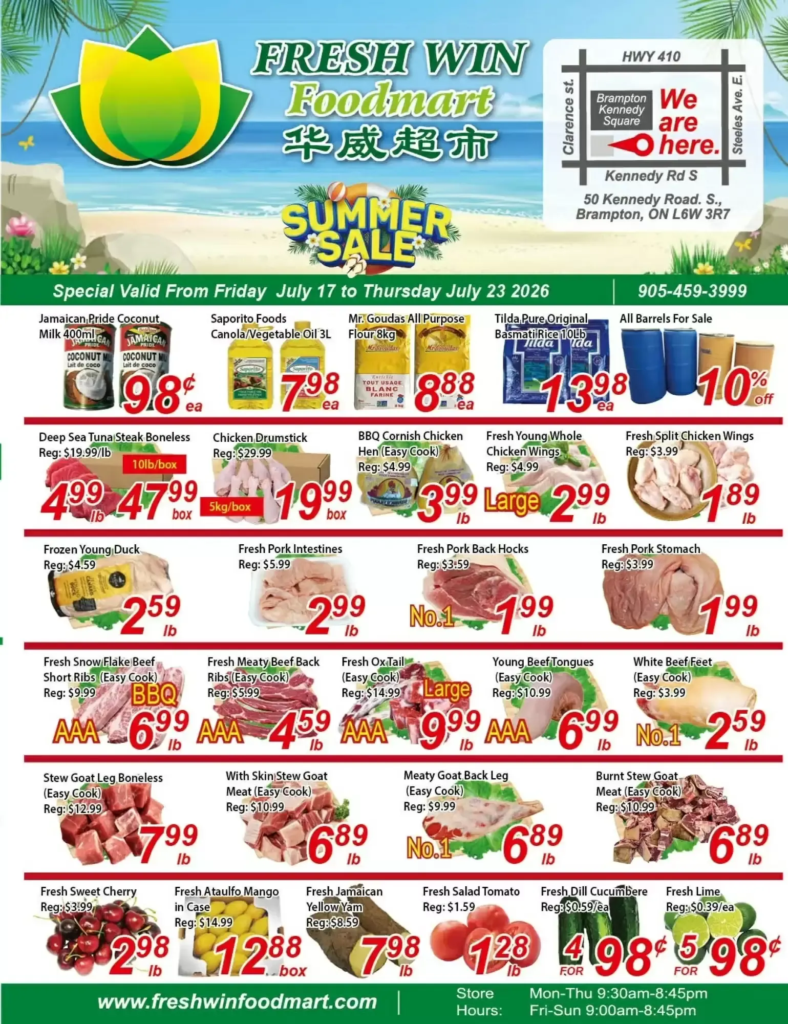 Fresh Win Foodmart flyer week 29 from July 17 to July 23 2026 - flyer page 1