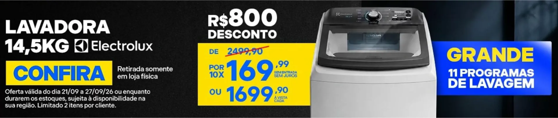 Oferta Lavadora Electrolux 14,5KG