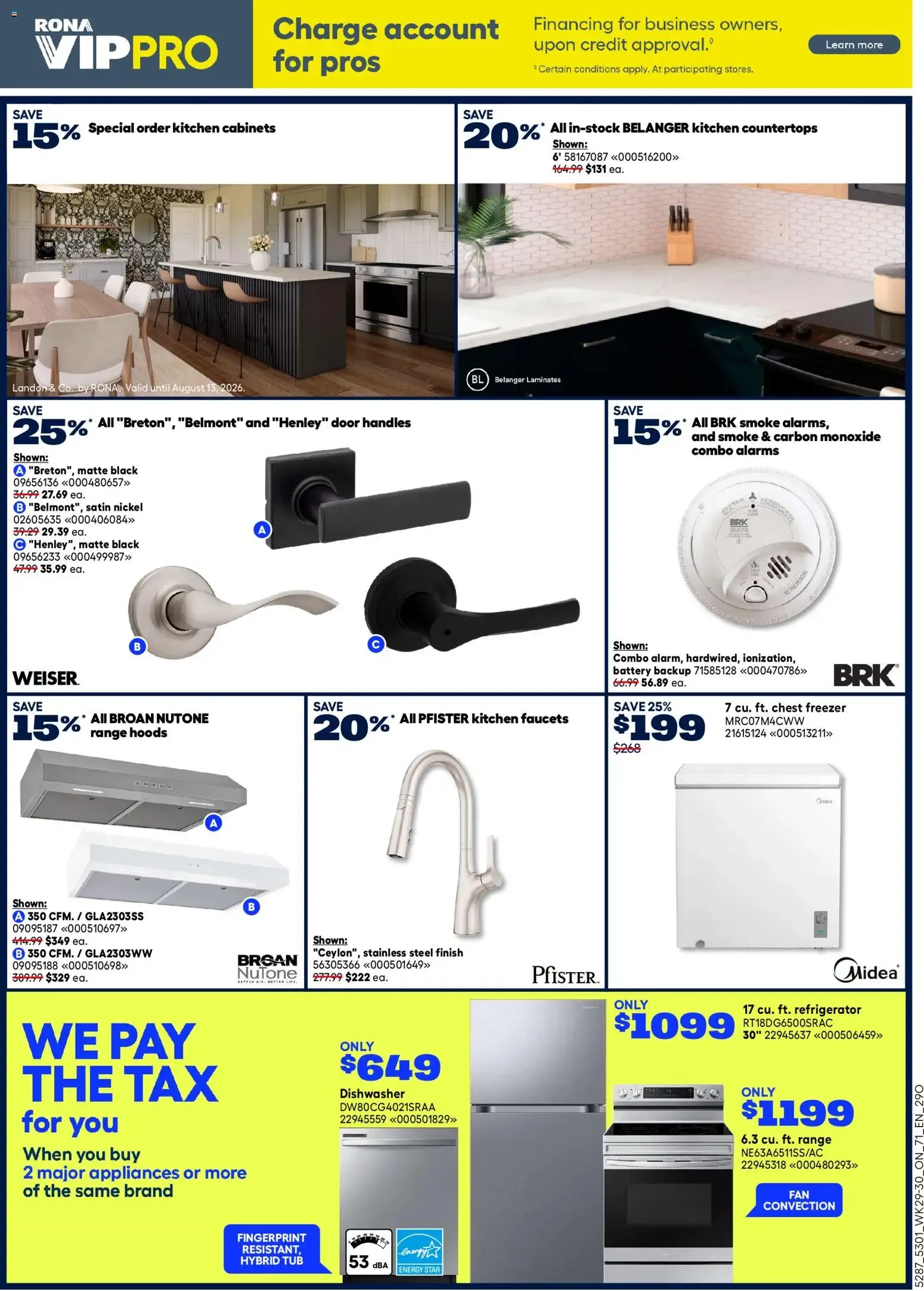Rona weekly flyer from Aug 13, 2026 > weekly specials & deals from August 13 to August 26 2026 - flyer page 4
