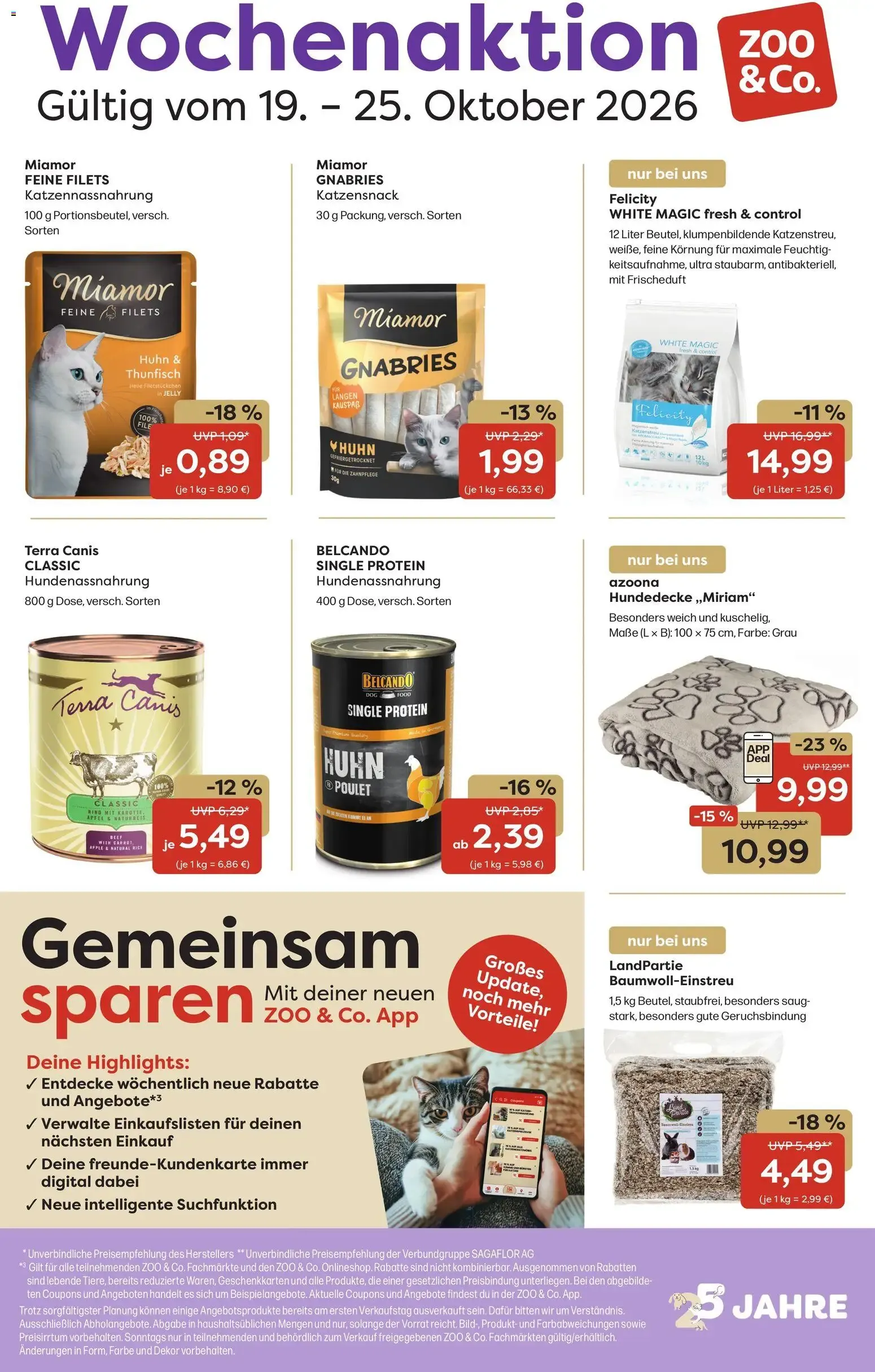 Wochenaktion Zoo & Co. von 19. Oktober bis 25. Oktober 2026 - Prospekt seite 1