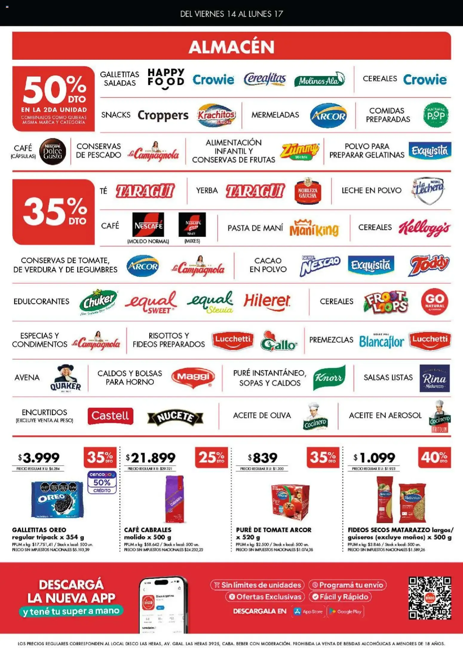 Ofertas de Disco Cencosud - Super Ofertas 14 de agosto al 16 de agosto 2026 - Página 2 del catálogo