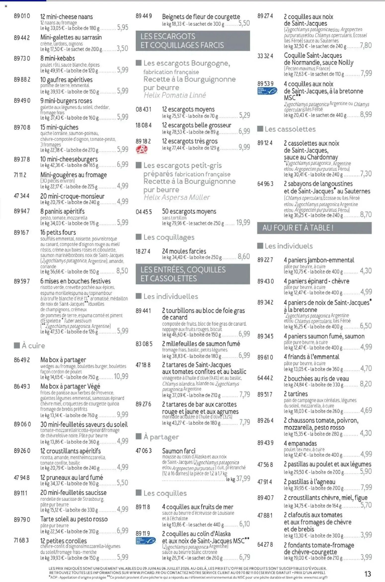 Picard - Catalogue Trimestriel à partir du 29/06/2026 - promo en ligne du 29 juin au 13 septembre 2026 - Catalogue page 12