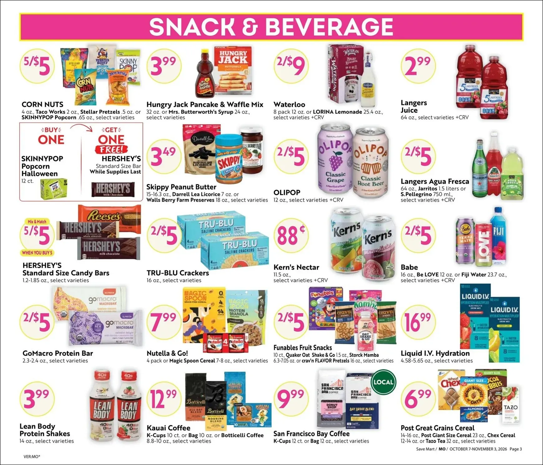 Weekly ad Current Save Mart - Steals & Deals leaflet valid from Wednesday 10/07/2026 to Tuesday 11/03/2026 from October 7 to November 3 2026 - Page 3