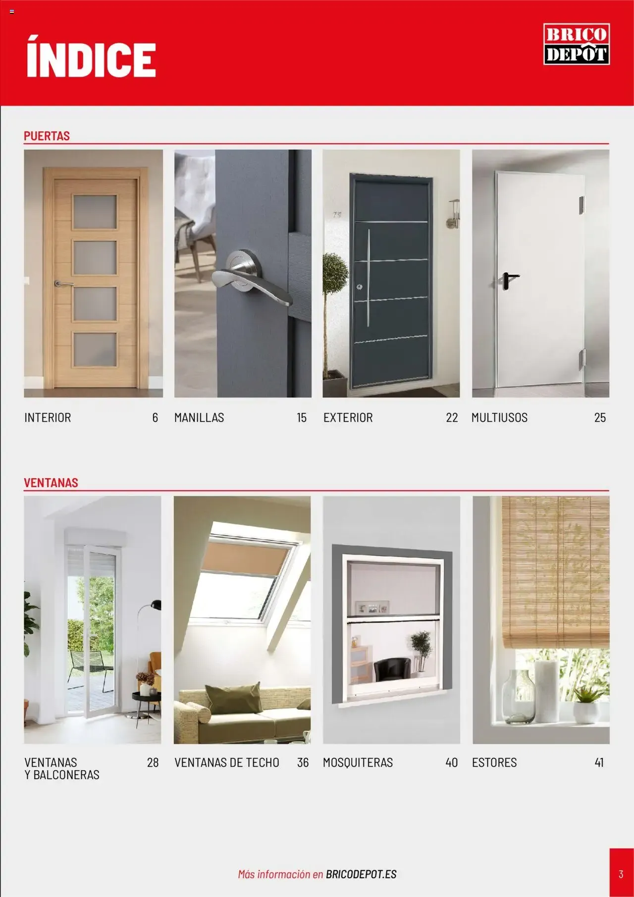 Catálogo de Brico Depôt Catálogo Puertas y Ventanas 2025 23 de julio al 30 de junio 2026 - Página 3