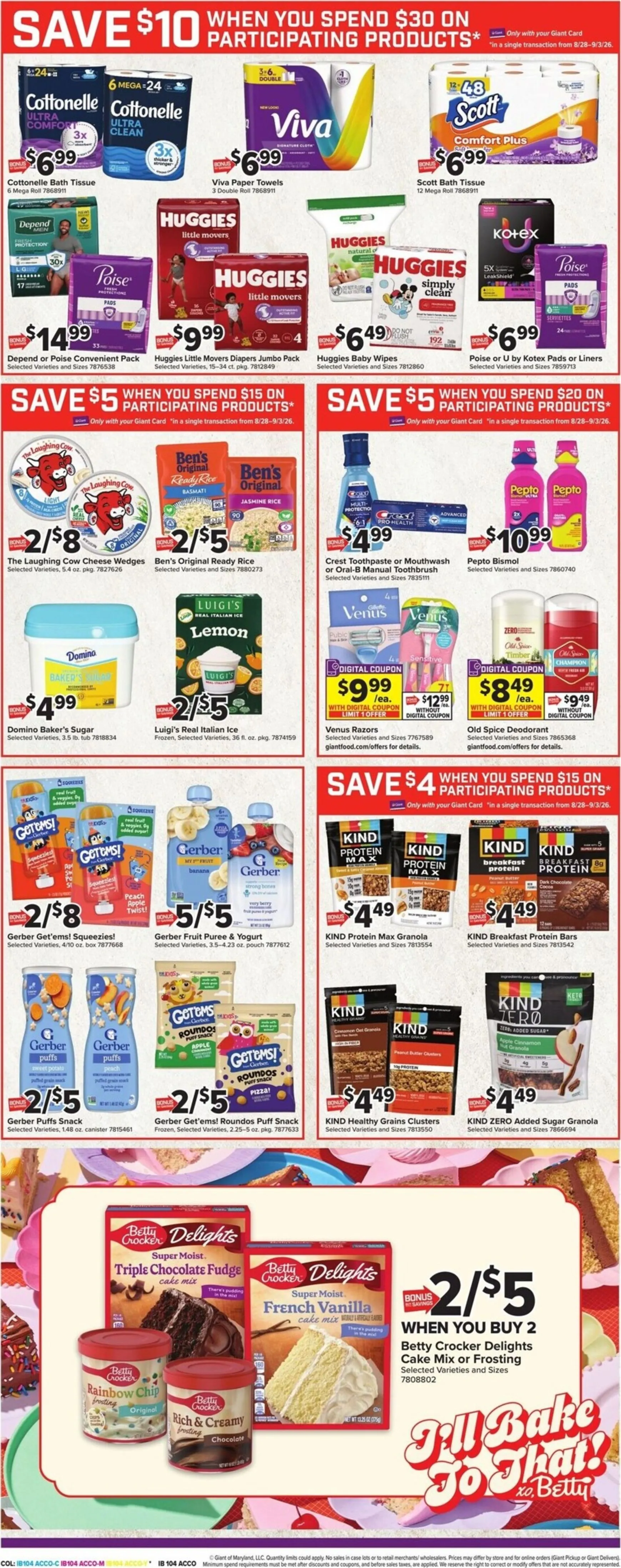 Weekly promotion Current Giant leaflet valid from Friday 08/28/2026 to Thursday 09/03/2026 spanning from August 28 to September 3 2026 - Page 12 for Catalogue 365