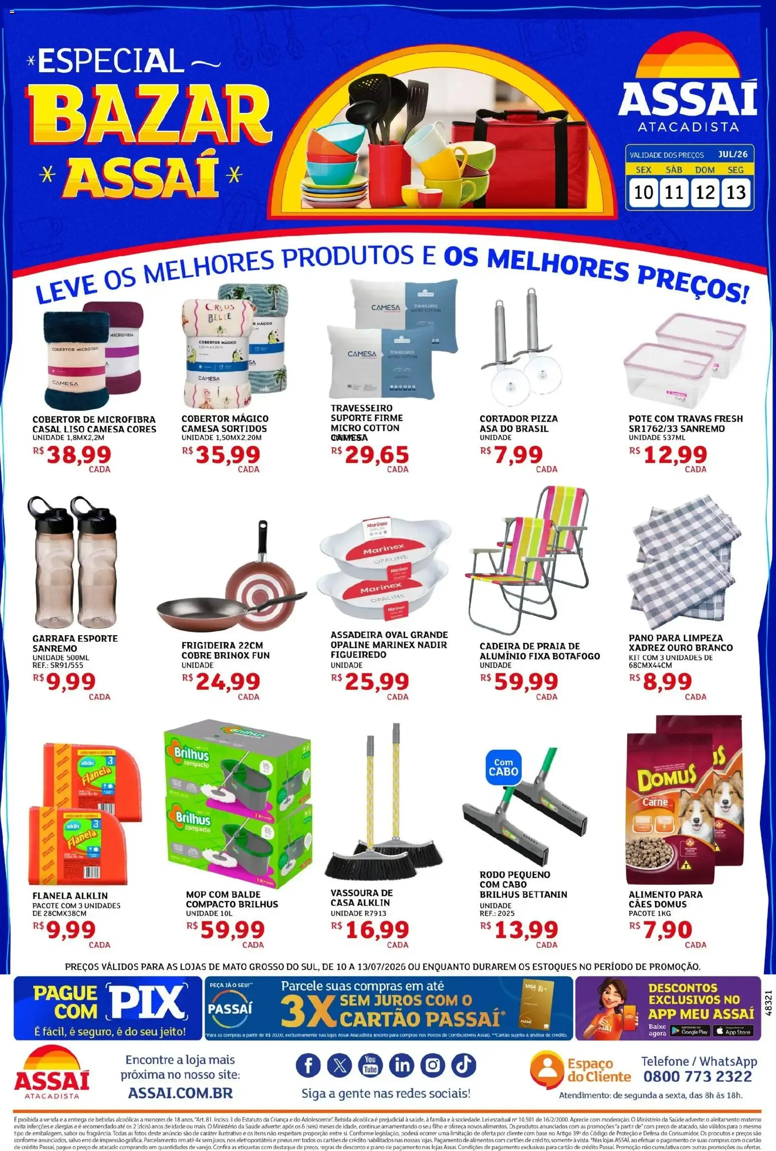 Encarte de ESPECIAL BAZAR ASSAÍ 10 de julho até 13 de julho 2026 - Pagina 1