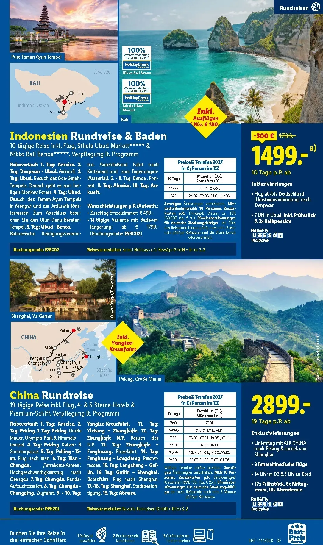 Lidl - Reise-Highlights Prospekt – von Mittwoch 28.10.2026 bis Montag 30.11.2026 von 28. Oktober bis 30. November 2026 - Prospekt seite 25