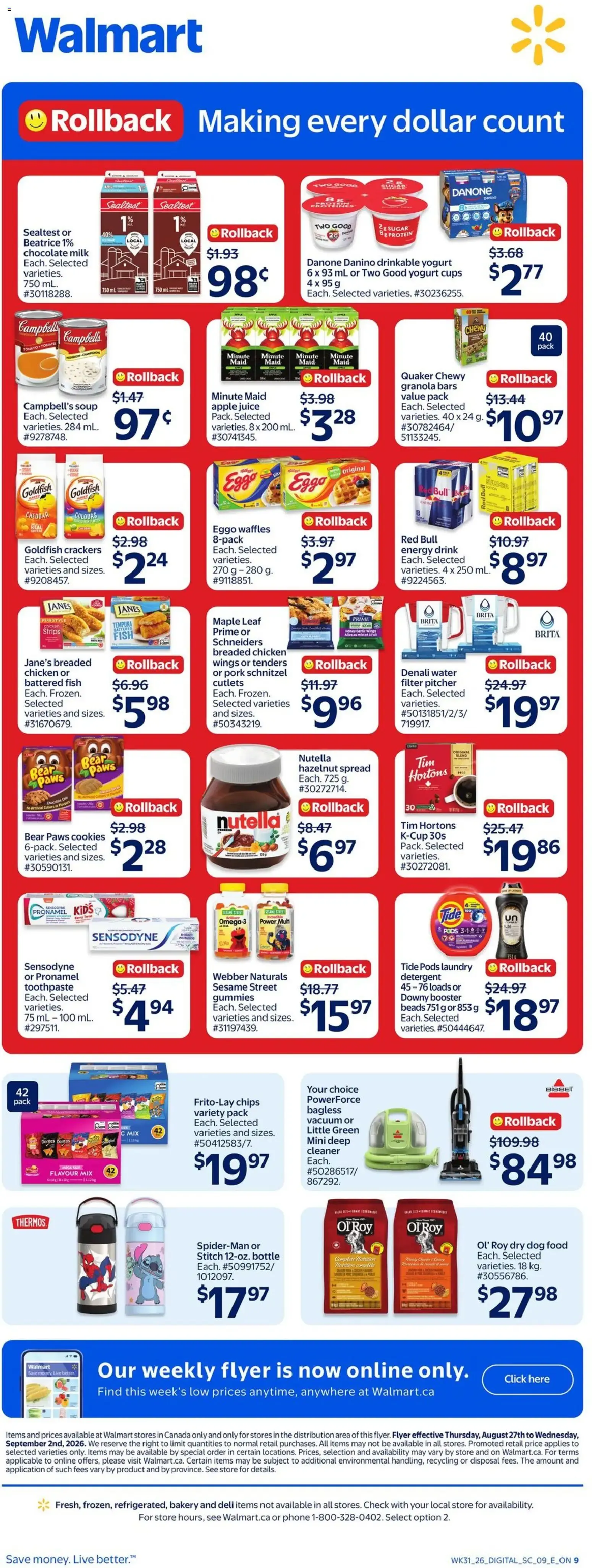 Walmart weekly flyer from Aug 27, 2026 > weekly specials & deals from August 27 to September 2 2026 - flyer page 2