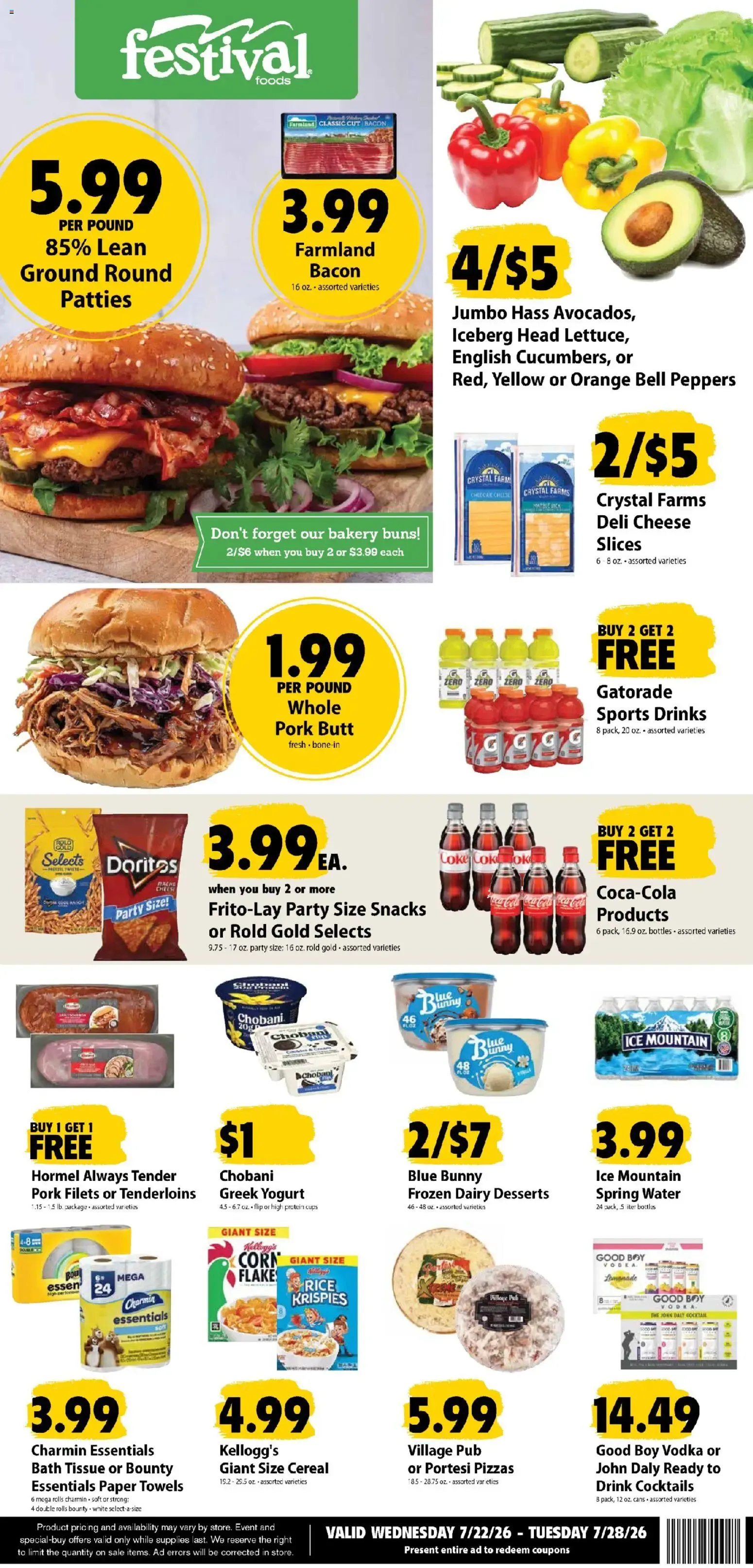 Weekly ad Festival Foods Weekly Ad from 07/22/2026 - Flyer from July 22 to July 28 2026 - Page 1